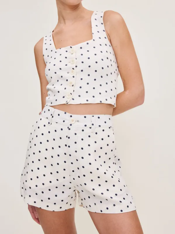 Taylor Short Ultra High Rise 3" | Polka Dots sold by DL1961
