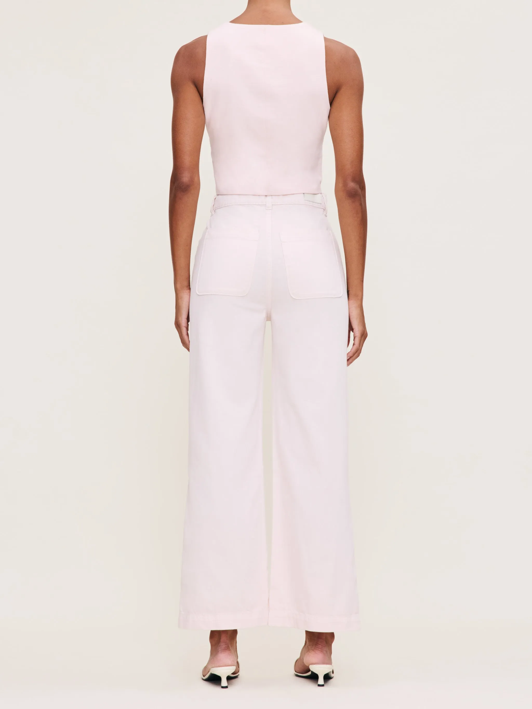 Hepburn Wide Leg High Rise Ankle Jeans | Primrose Pink sold by DL1961 product image thumbnail 3