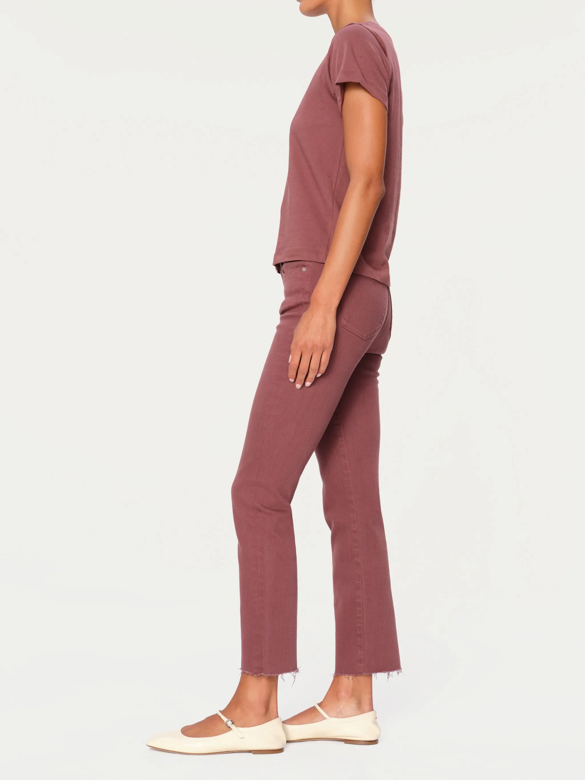 Mara Straight Mid Rise Instasculpt™ Ankle Jeans | Dried Rose sold by DL1961 product image thumbnail 2