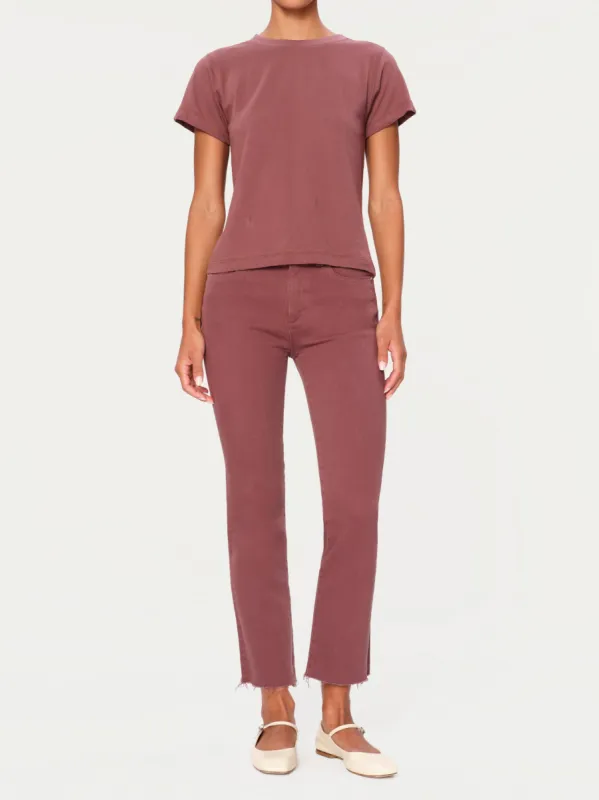 Mara Straight Mid Rise Instasculpt™ Ankle Jeans | Dried Rose sold by DL1961