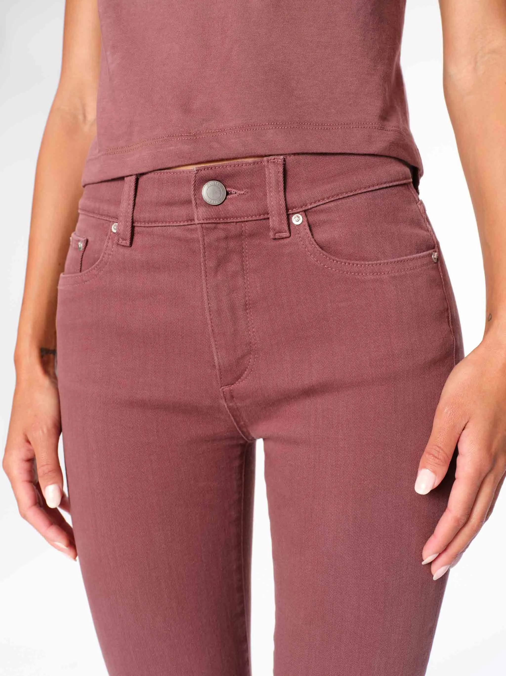 Mara Straight Mid Rise Instasculpt™ Ankle Jeans | Dried Rose sold by DL1961 product image thumbnail 4