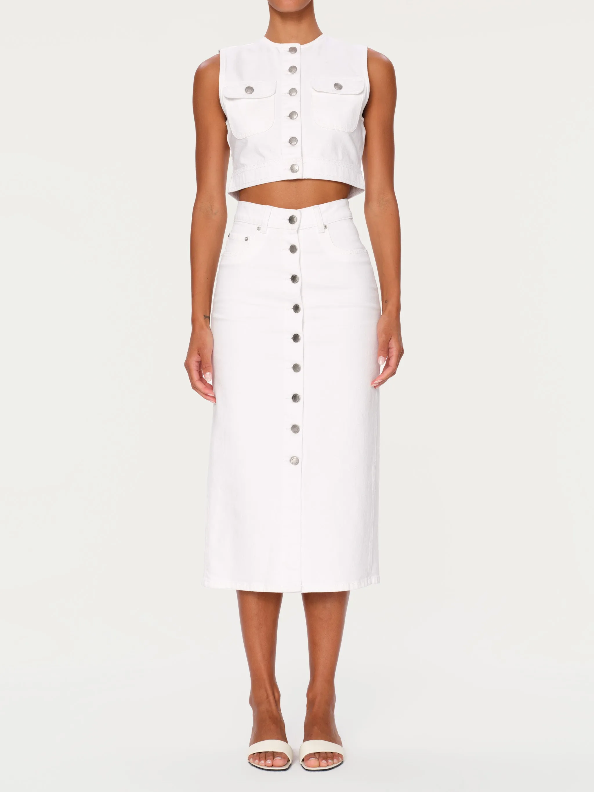 Vest Cropped | White sold by DL1961 product image thumbnail 3