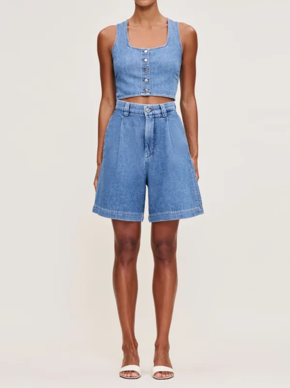 Hepburn Jean Short High Rise Pleated 7" | Great Falls sold by DL1961