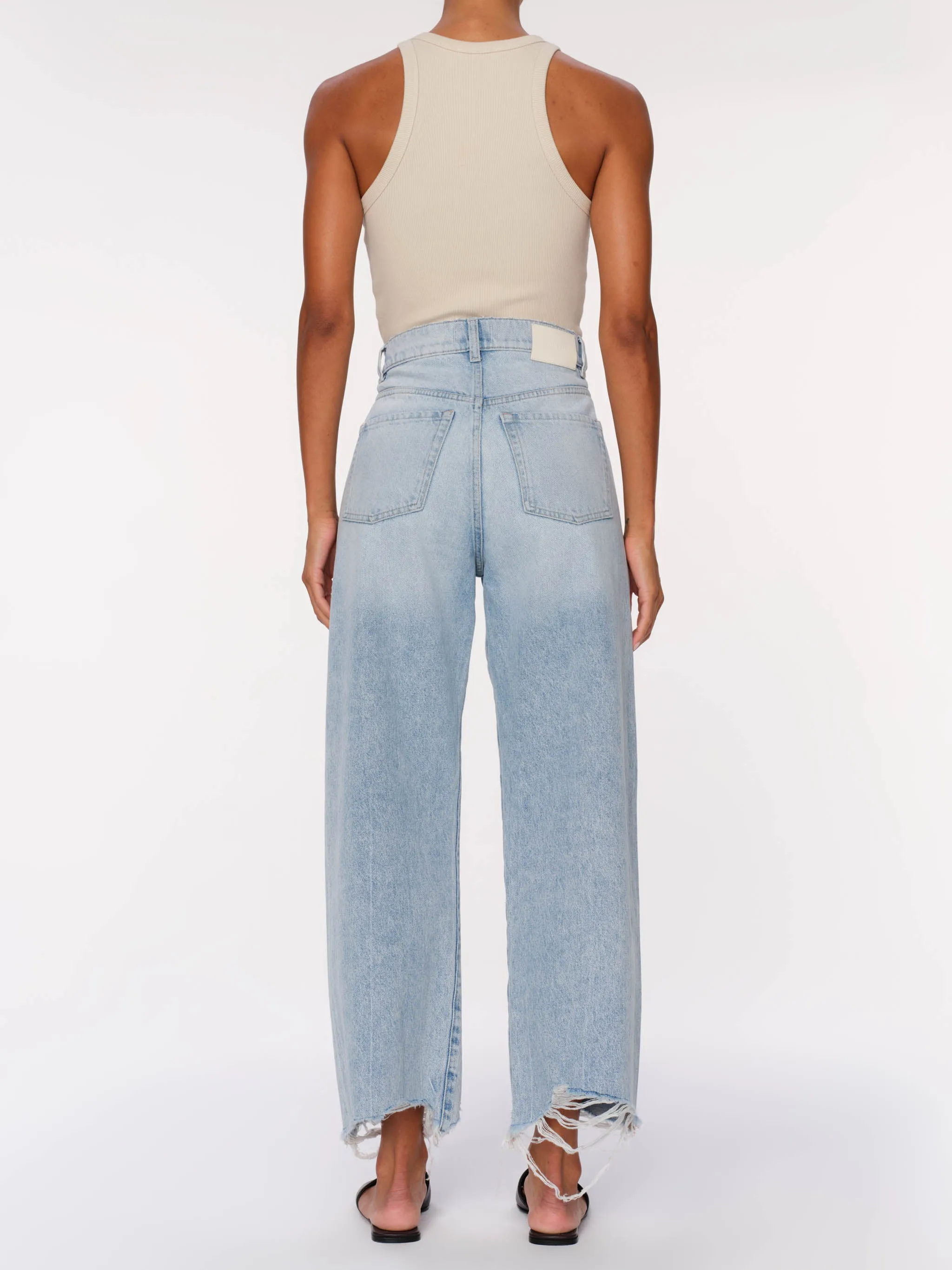 Taylor Relaxed Barrel Ultra High RIse 27" Jeans | Crystal Lake Distressed sold by DL1961 product image thumbnail 4