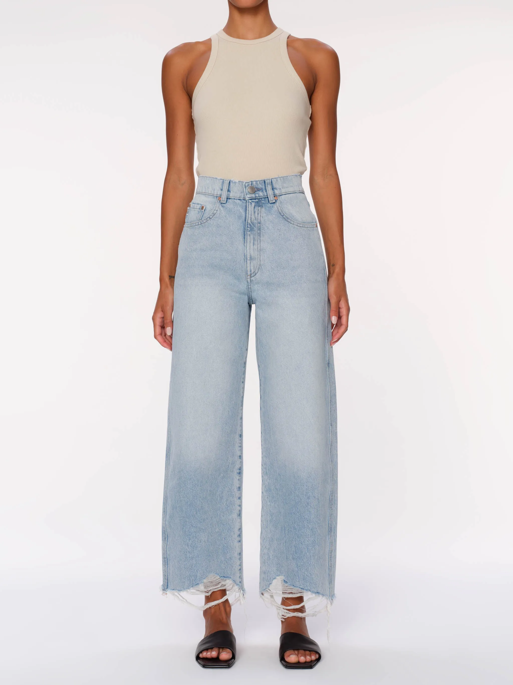 Taylor Relaxed Barrel Ultra High RIse 27" Jeans | Crystal Lake Distressed sold by DL1961 product image thumbnail 2