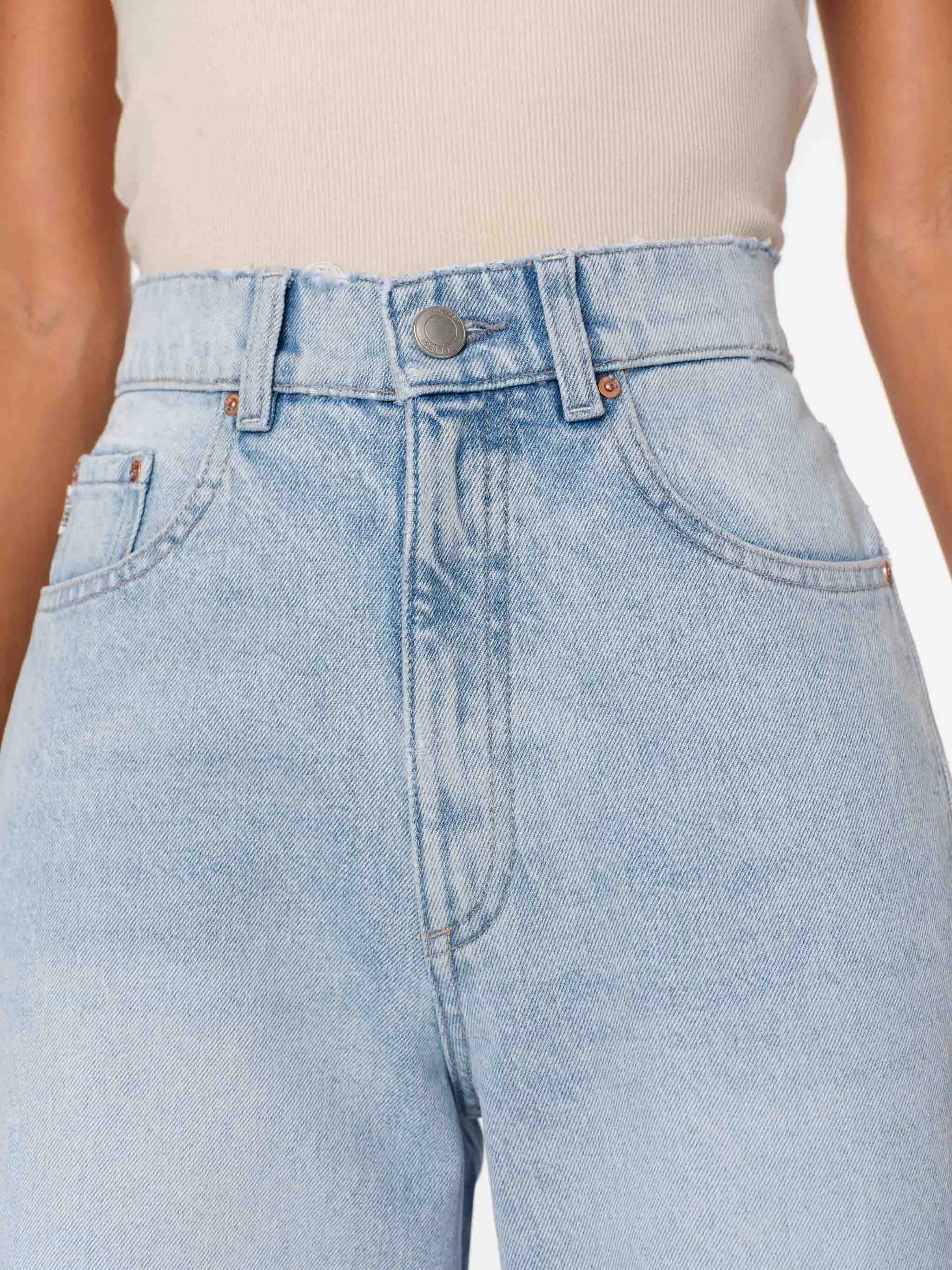 Taylor Relaxed Barrel Ultra High RIse 27" Jeans | Crystal Lake Distressed sold by DL1961 product image thumbnail 5