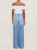 Hepburn Wide Leg High Rise 32" Jeans | River Bank sold by DL1961