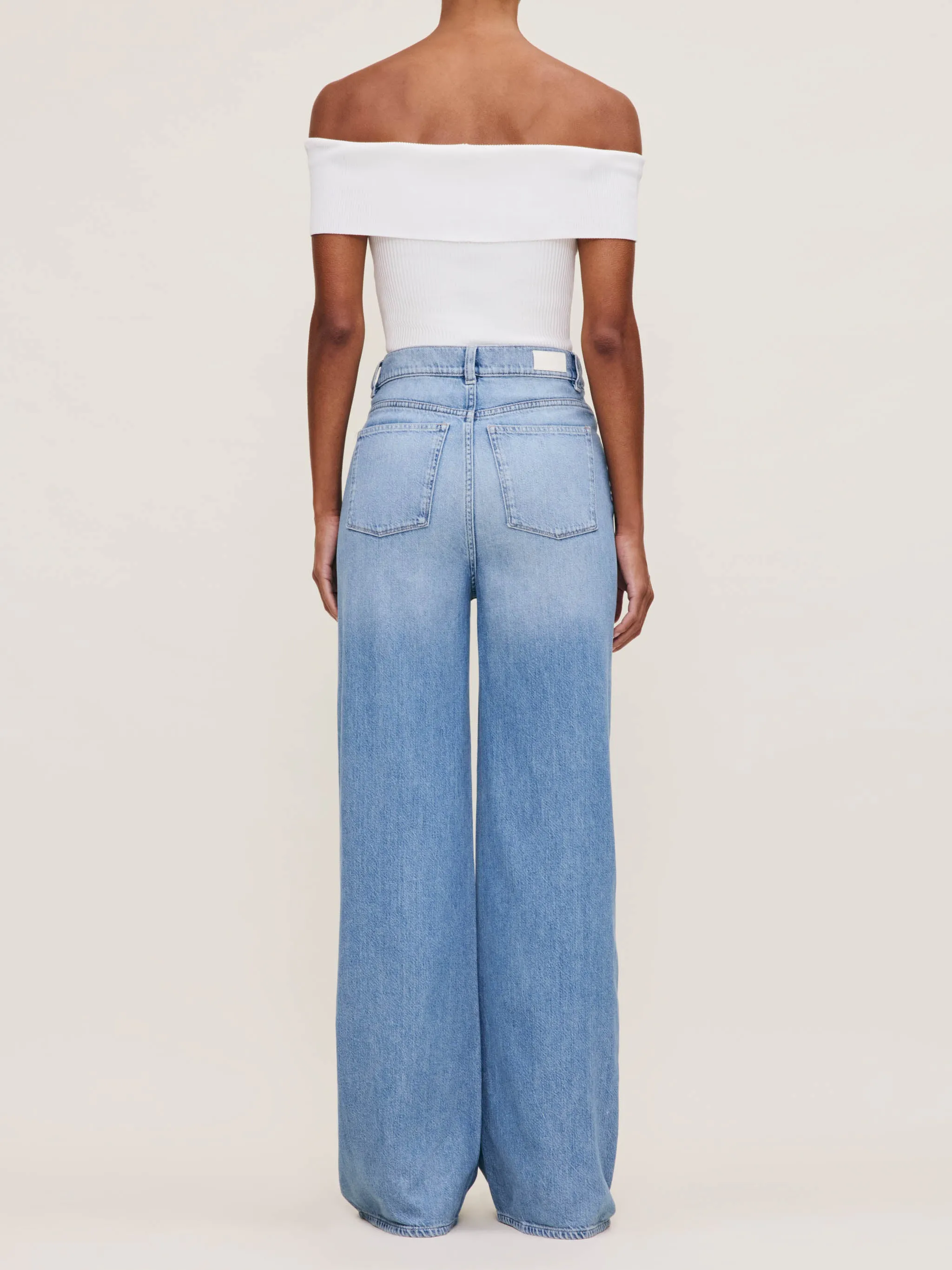 Hepburn Wide Leg High Rise 32" Jeans | River Bank sold by DL1961 product image thumbnail 3