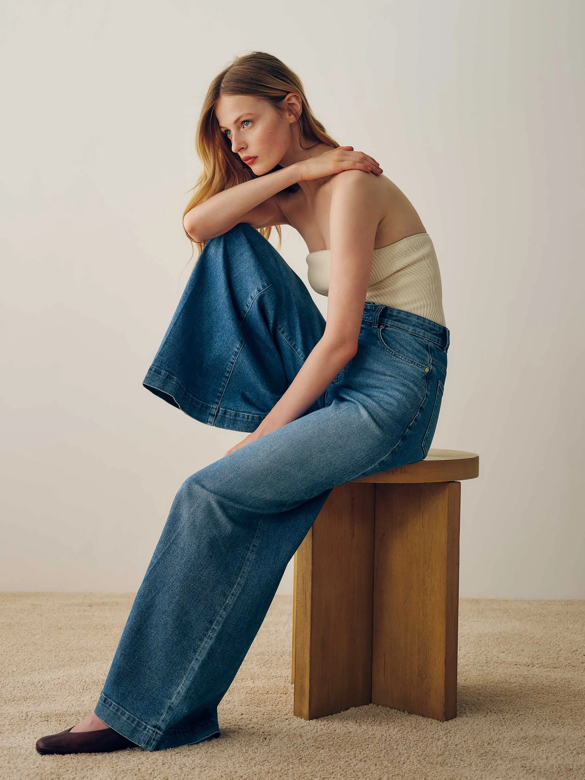 Lucila Ultra Wide Leg High Rise 33" | Wythe sold by DL1961