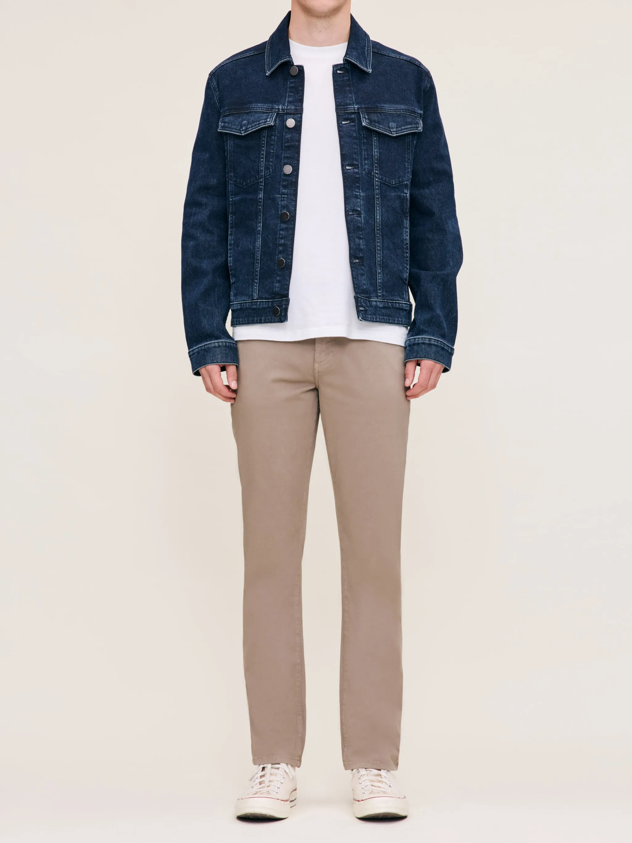 Russell Slim Straight Pants | Gravel sold by DL1961