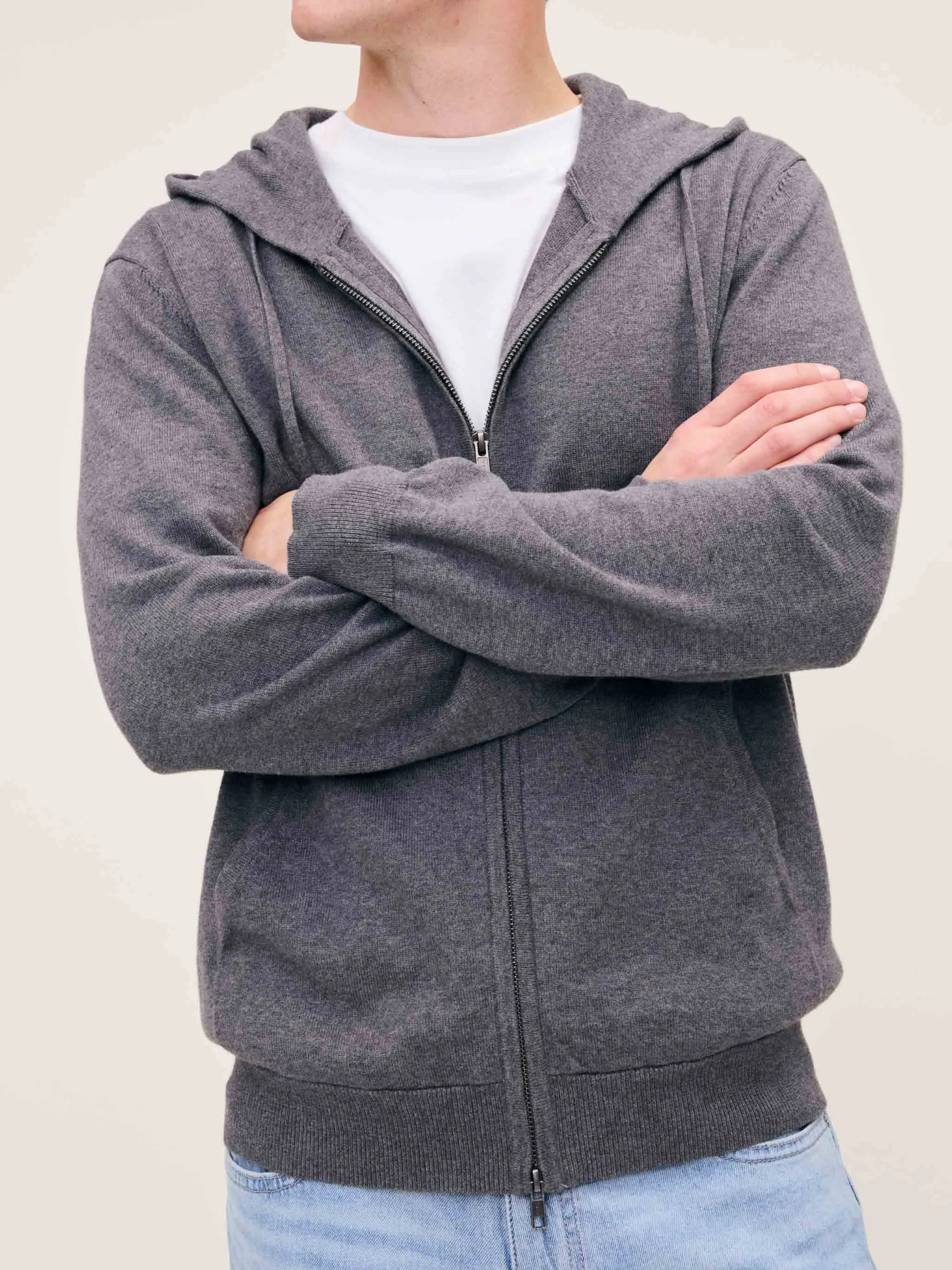 Zip-Up Hoodie | Charcoal Grey sold by DL1961 product image thumbnail 5
