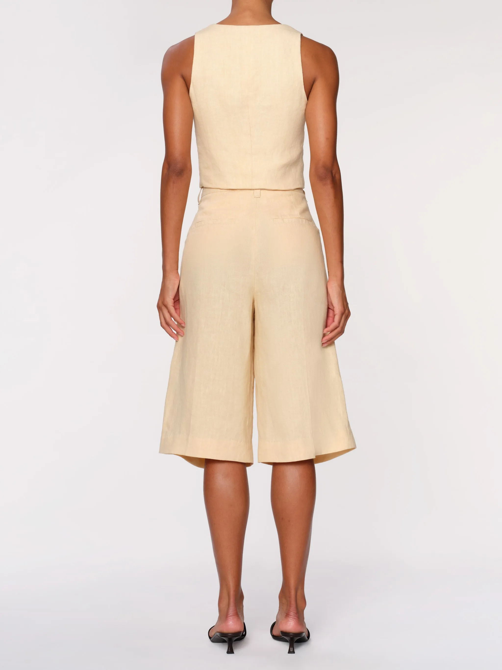 Lizzie Top Cropped | Wheat Linen sold by DL1961 product image thumbnail 5