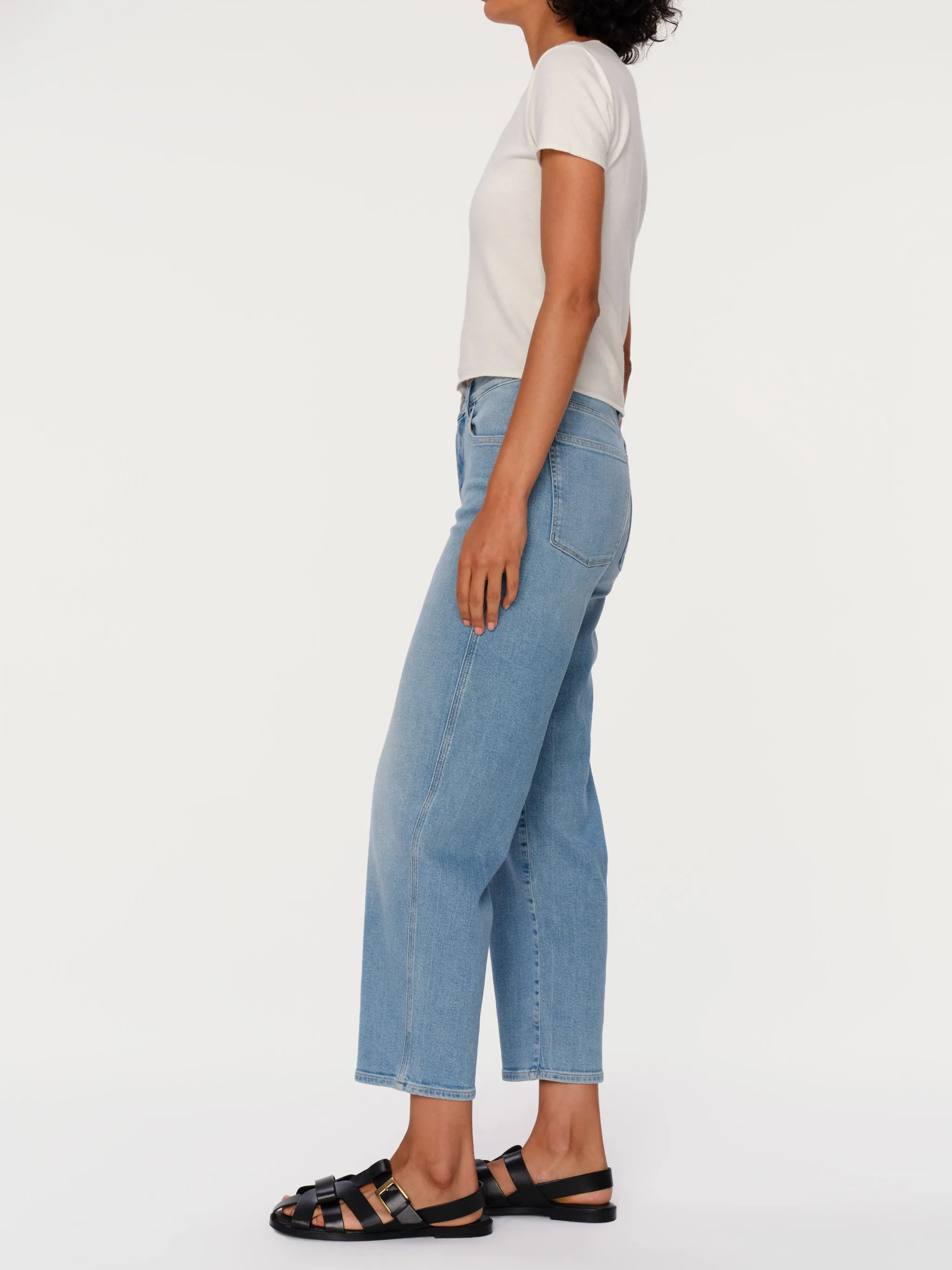 Thea Boyfriend Relaxed Tapered Jeans | Fountain sold by DL1961 product image thumbnail 2