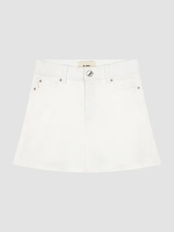 Jenny Mini Skirt | White sold by DL1961