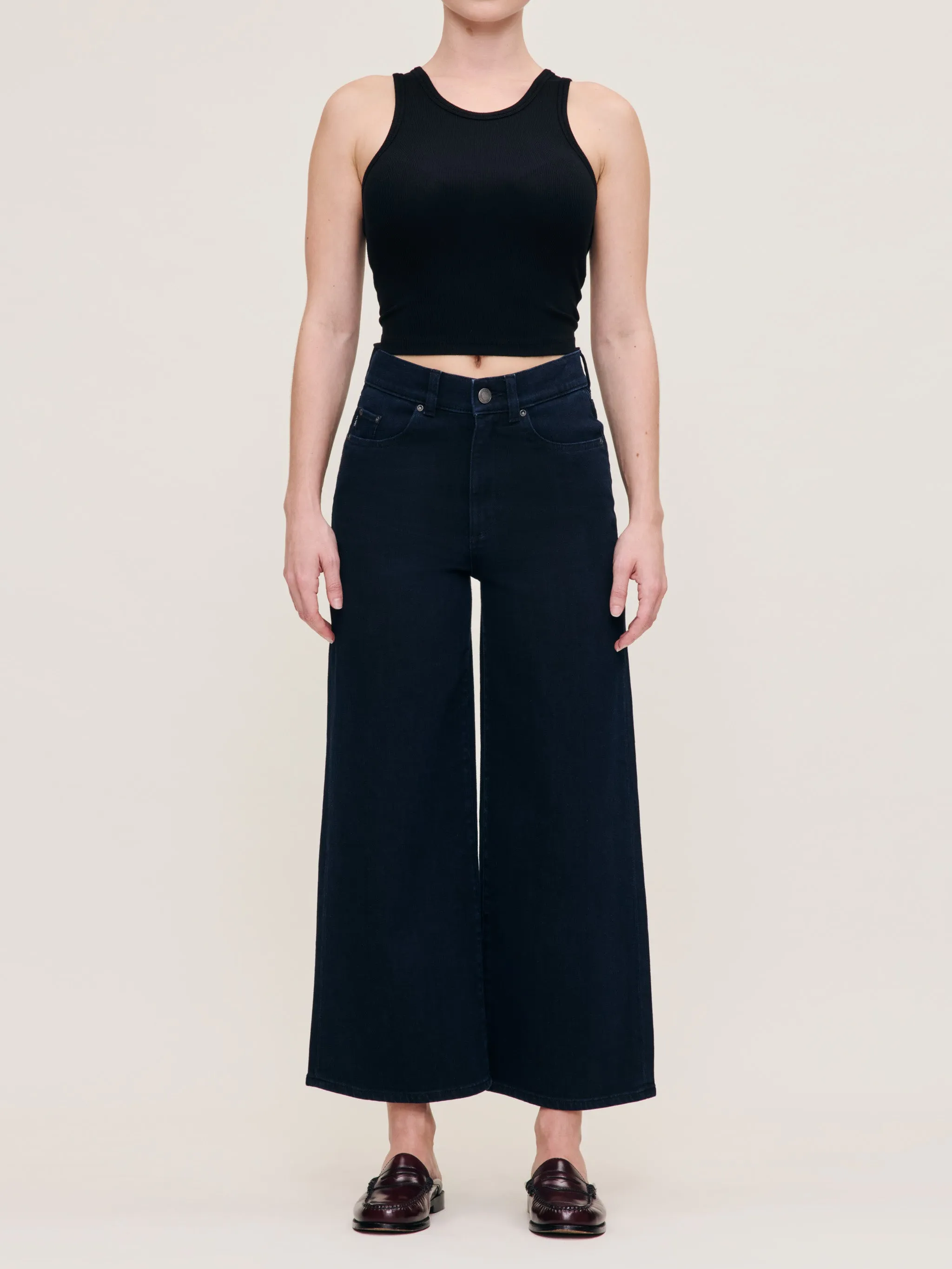 Hepburn Wide Leg Petite High Rise 25" Jeans | Flatiron sold by DL1961