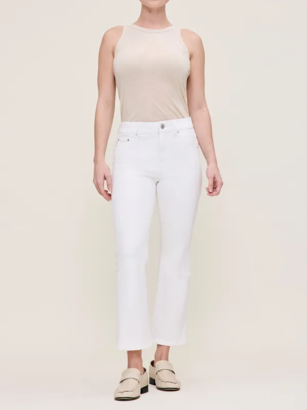 Bridget Boot Petite High Rise Instasculpt™ 25" Jeans | White sold by DL1961