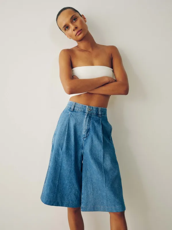 Hepburn Jean Short High Rise Pleated 12.5" | Great Falls made by DL1961