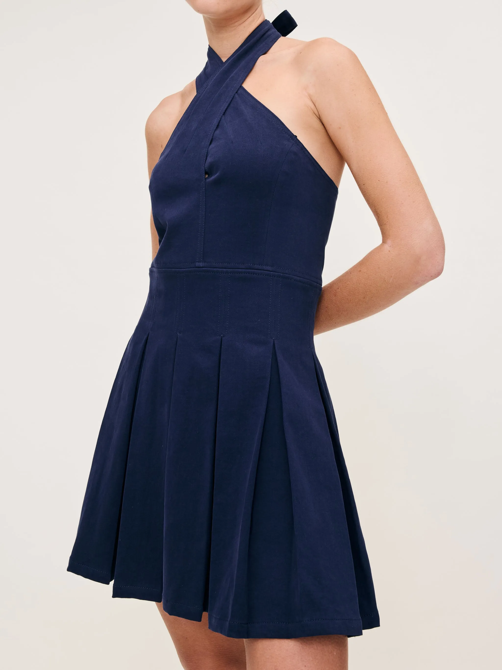 Halter Dress Mini | Bright Navy sold by DL1961 product image thumbnail 5