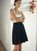 Pleated Skirt: Knee Length | Bright Navy sold by DL1961