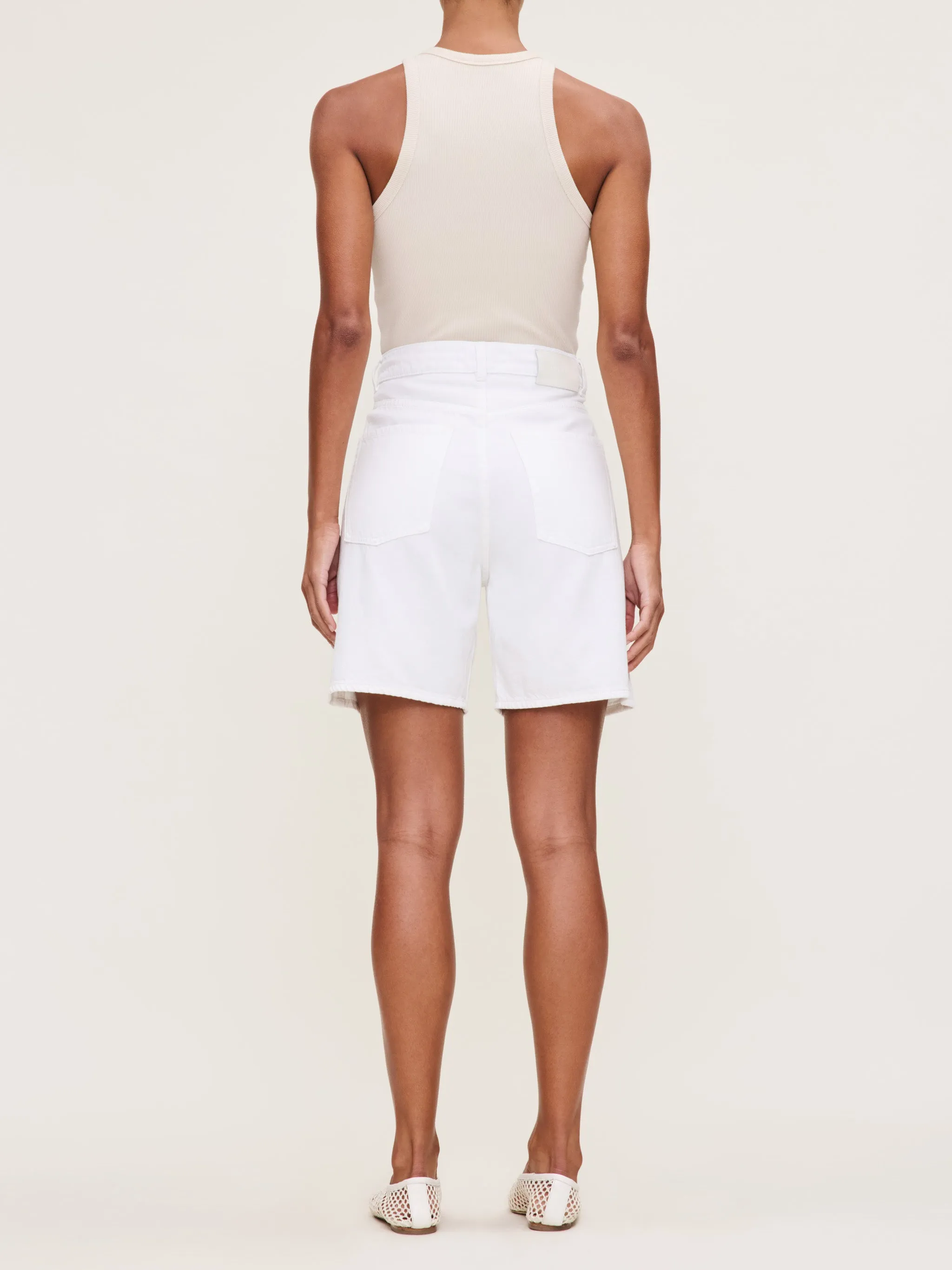 Taylor Drawstring Short: High Rise 7" | White Drawcord sold by DL1961 product image thumbnail 4