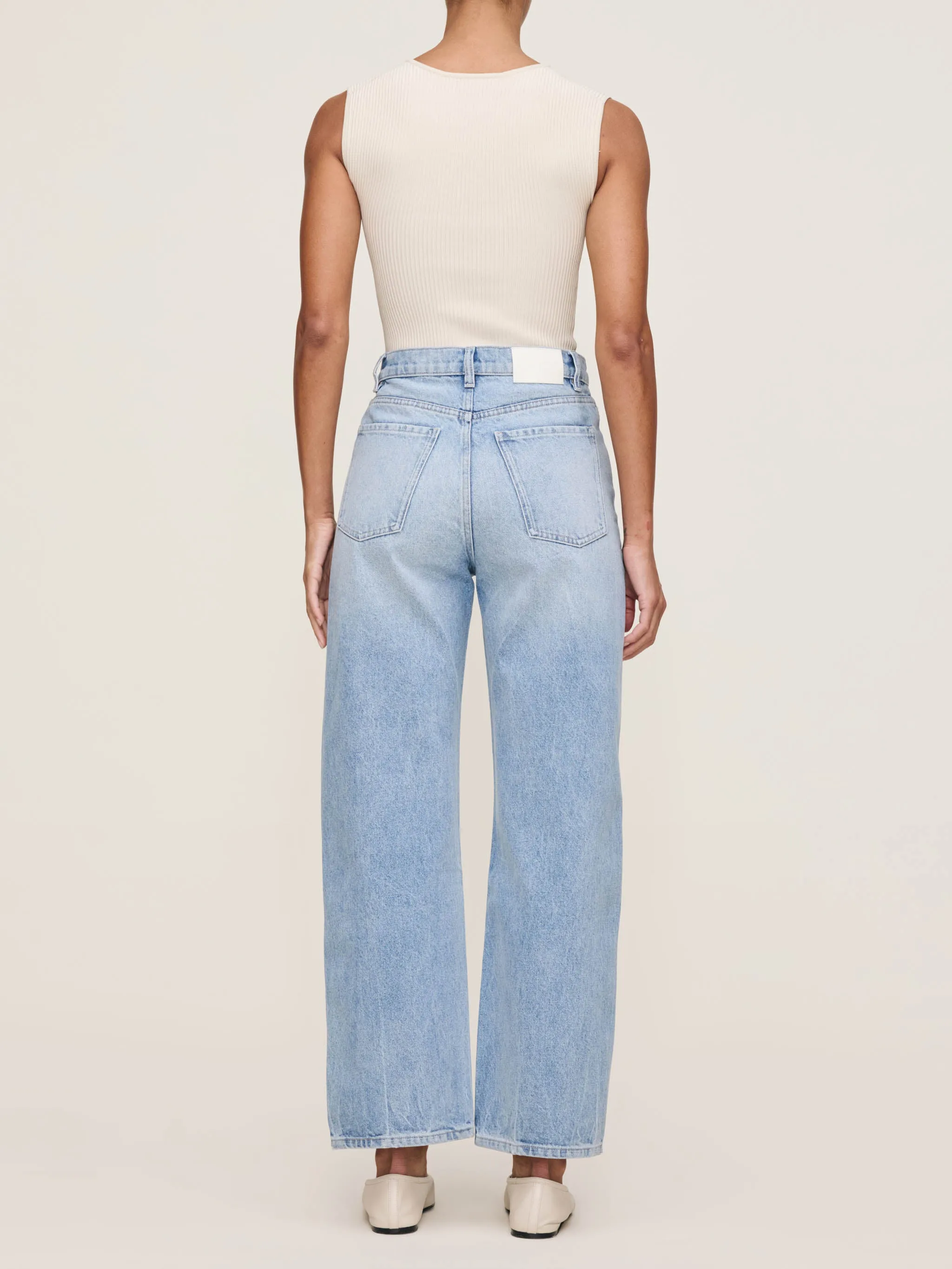 Karmine Refined Wide Leg High Rise 28" | Vintage Light sold by DL1961 product image thumbnail 3