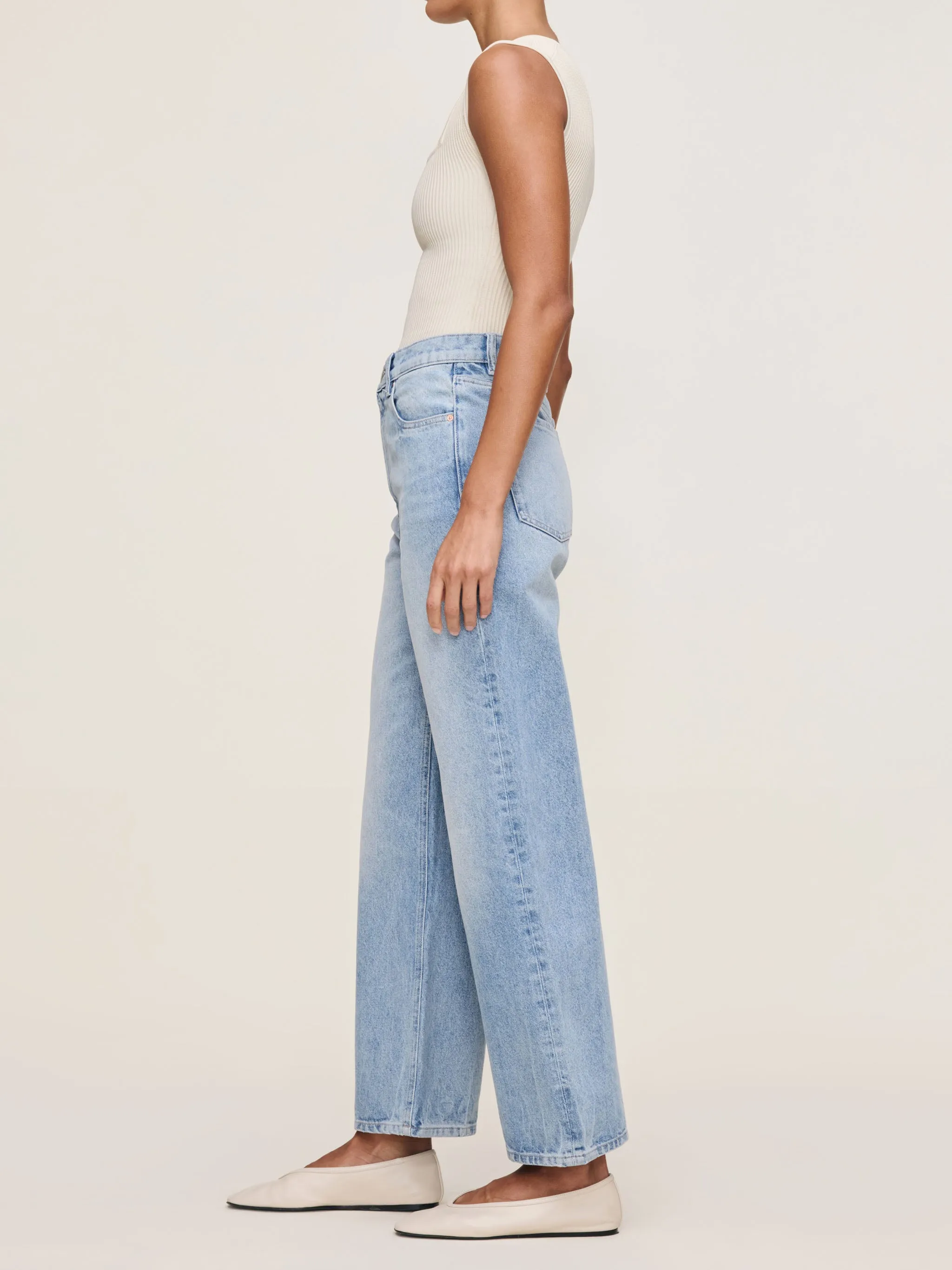 Karmine Refined Wide Leg High Rise 28" | Vintage Light sold by DL1961 product image thumbnail 2
