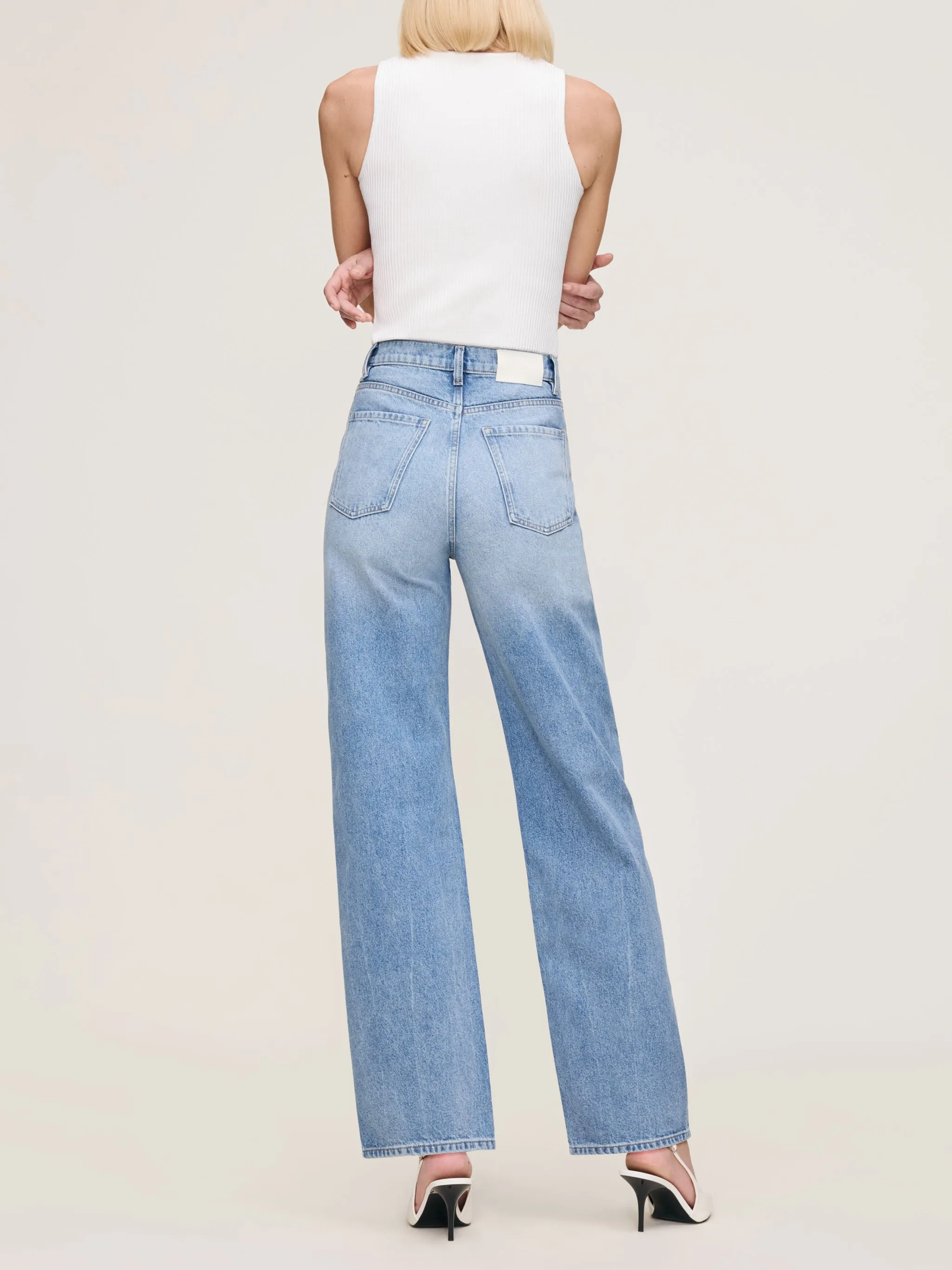 Karmine Refined Wide Leg High Rise 31" | Salt Lake sold by DL1961 product image thumbnail 3