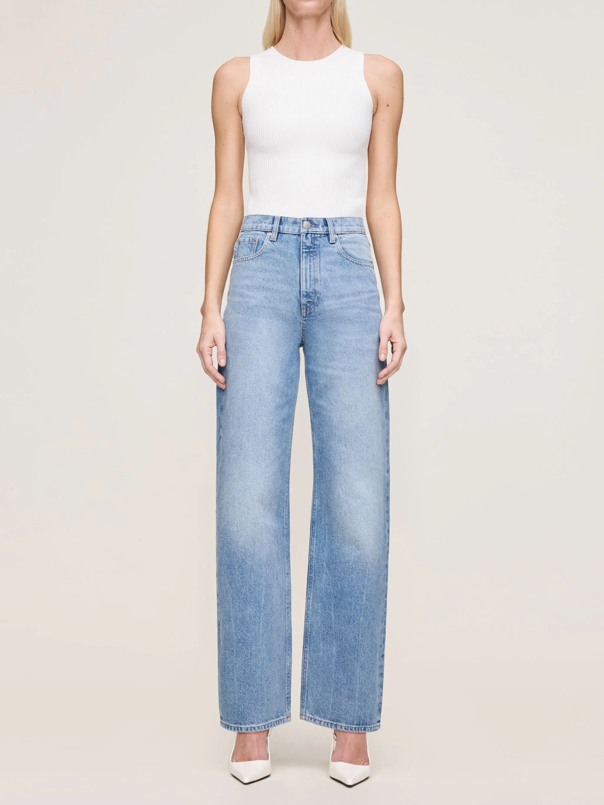 Karmine Refined Wide Leg High Rise 31" | Salt Lake sold by DL1961 product image thumbnail 4