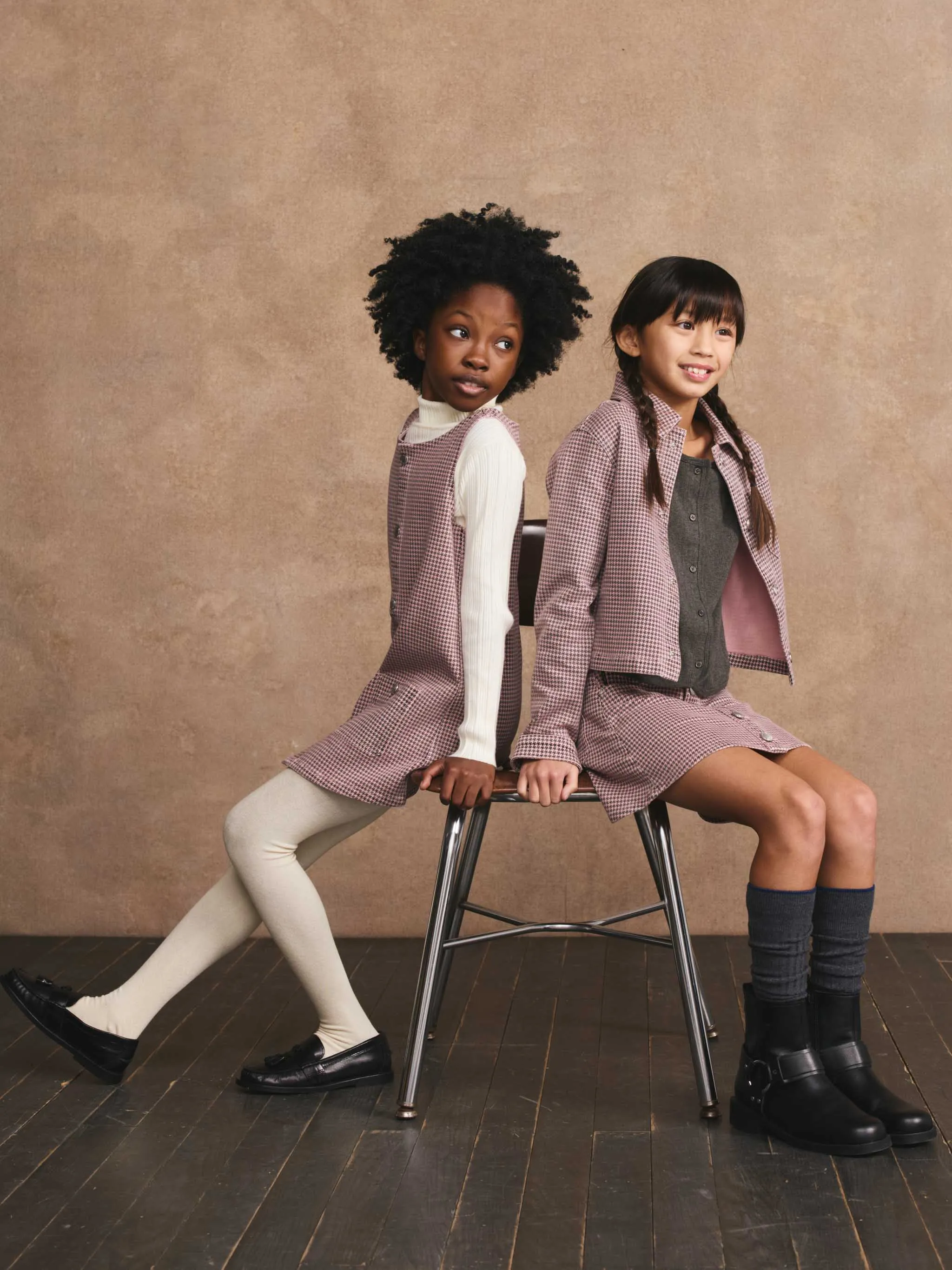 Manning Jacket | Pink Houndstooth sold by DL1961