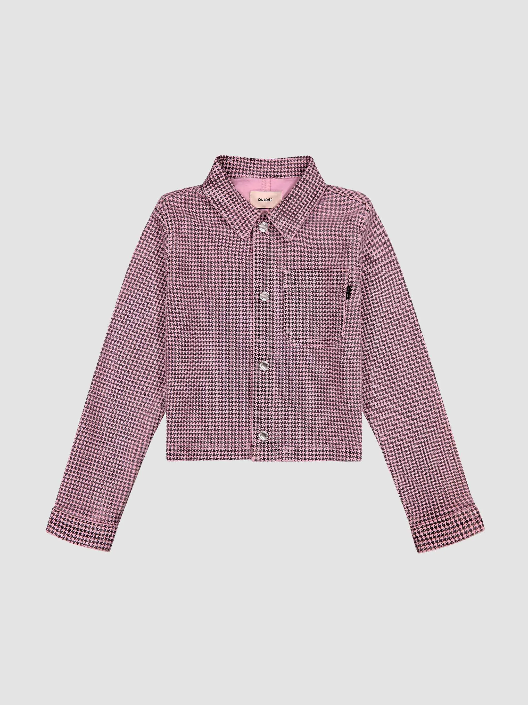 Manning Jacket | Pink Houndstooth sold by DL1961 product image thumbnail 2