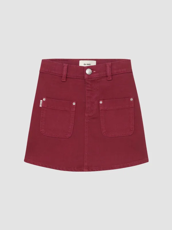 Jenny Mini Skirt |  Crimson sold by DL1961