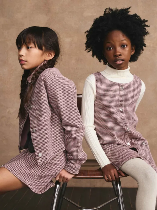 Hana Dress | Pink Houndstooth sold by DL1961