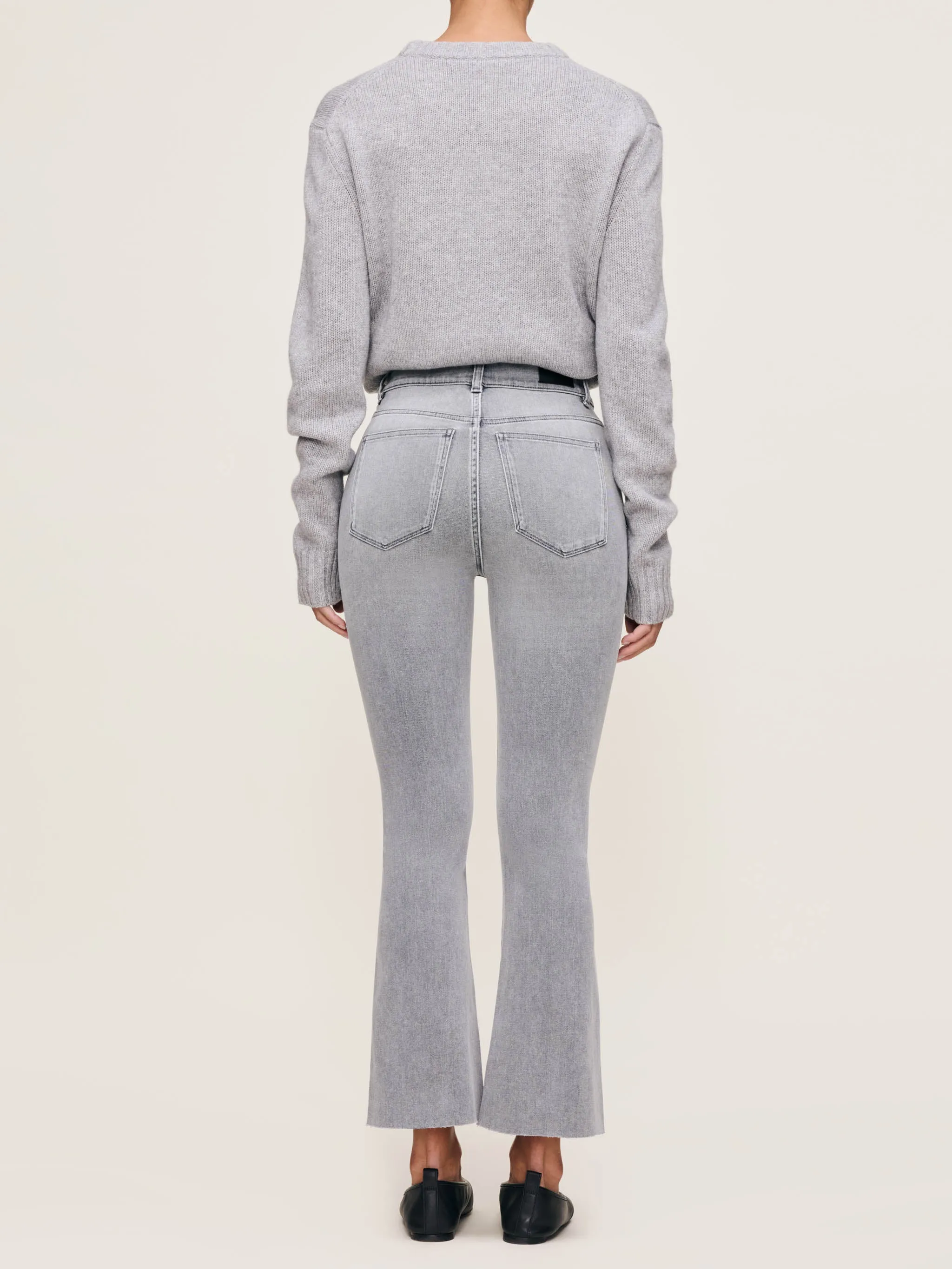 Bridget Boot High Rise Instasculpt™ Crop Jeans | Grey Cove sold by DL1961 product image thumbnail 3