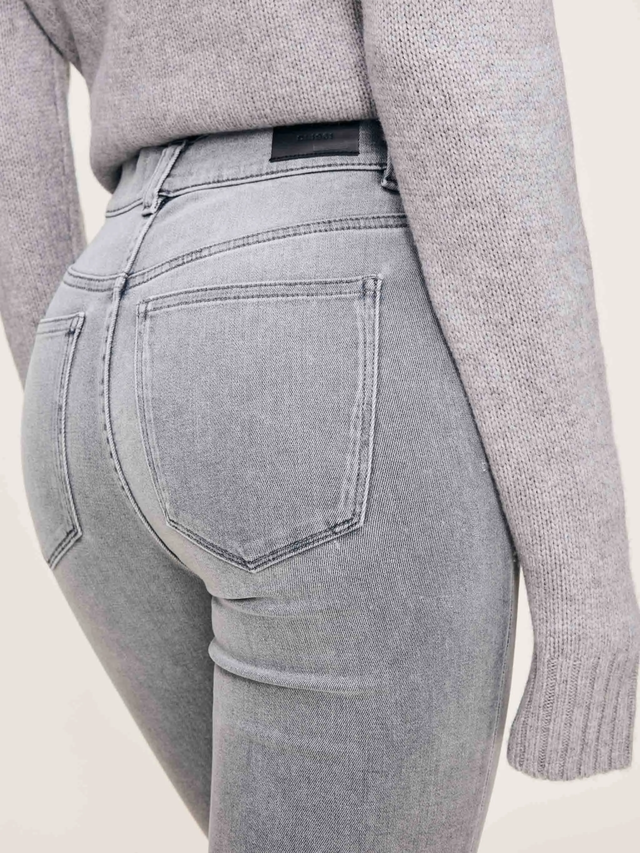 Bridget Boot High Rise Instasculpt™ Crop Jeans | Grey Cove sold by DL1961 product image thumbnail 5