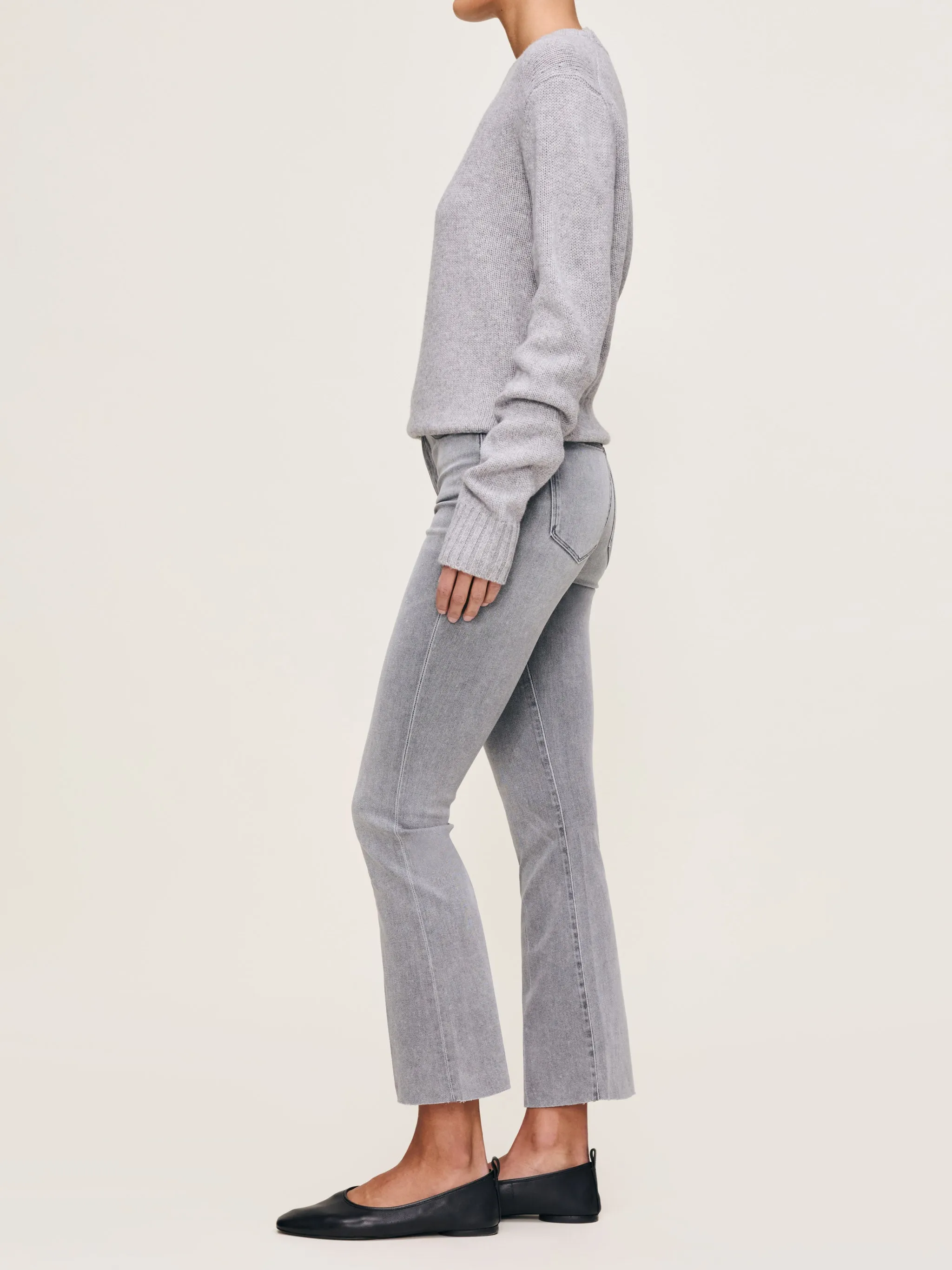 Bridget Boot High Rise Instasculpt™ Crop Jeans | Grey Cove sold by DL1961 product image thumbnail 2