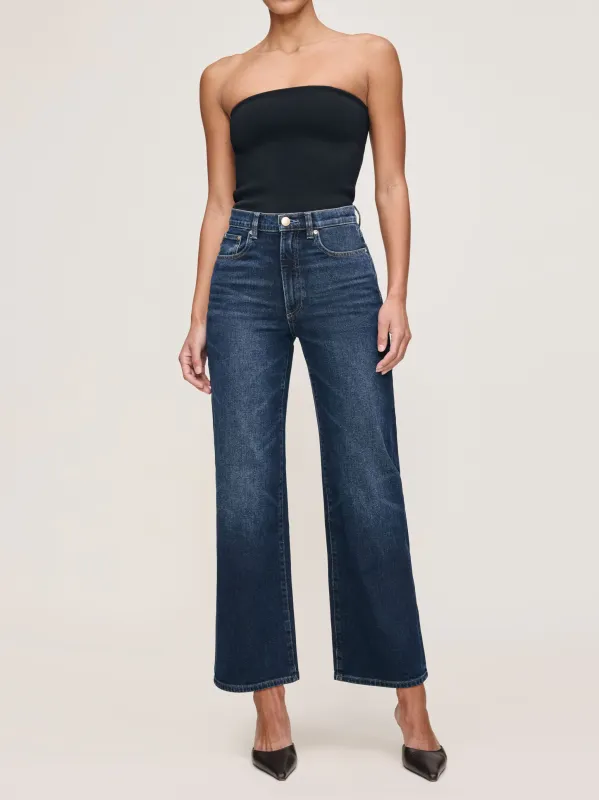 Karmine Refined Wide Leg High Rise 28" Jeans | Dark Sea sold by DL1961
