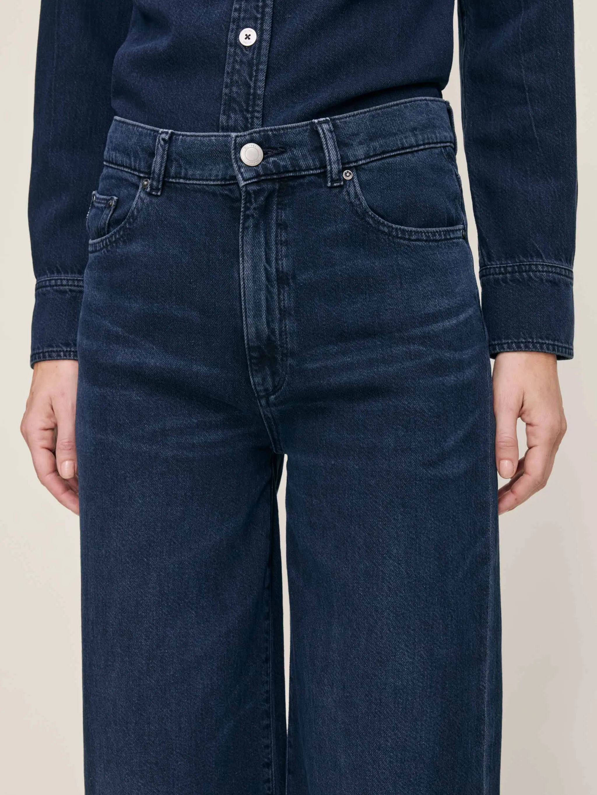 Hepburn Wide Leg High Rise 32" Jeans | Crater Lake sold by DL1961 product image thumbnail 4
