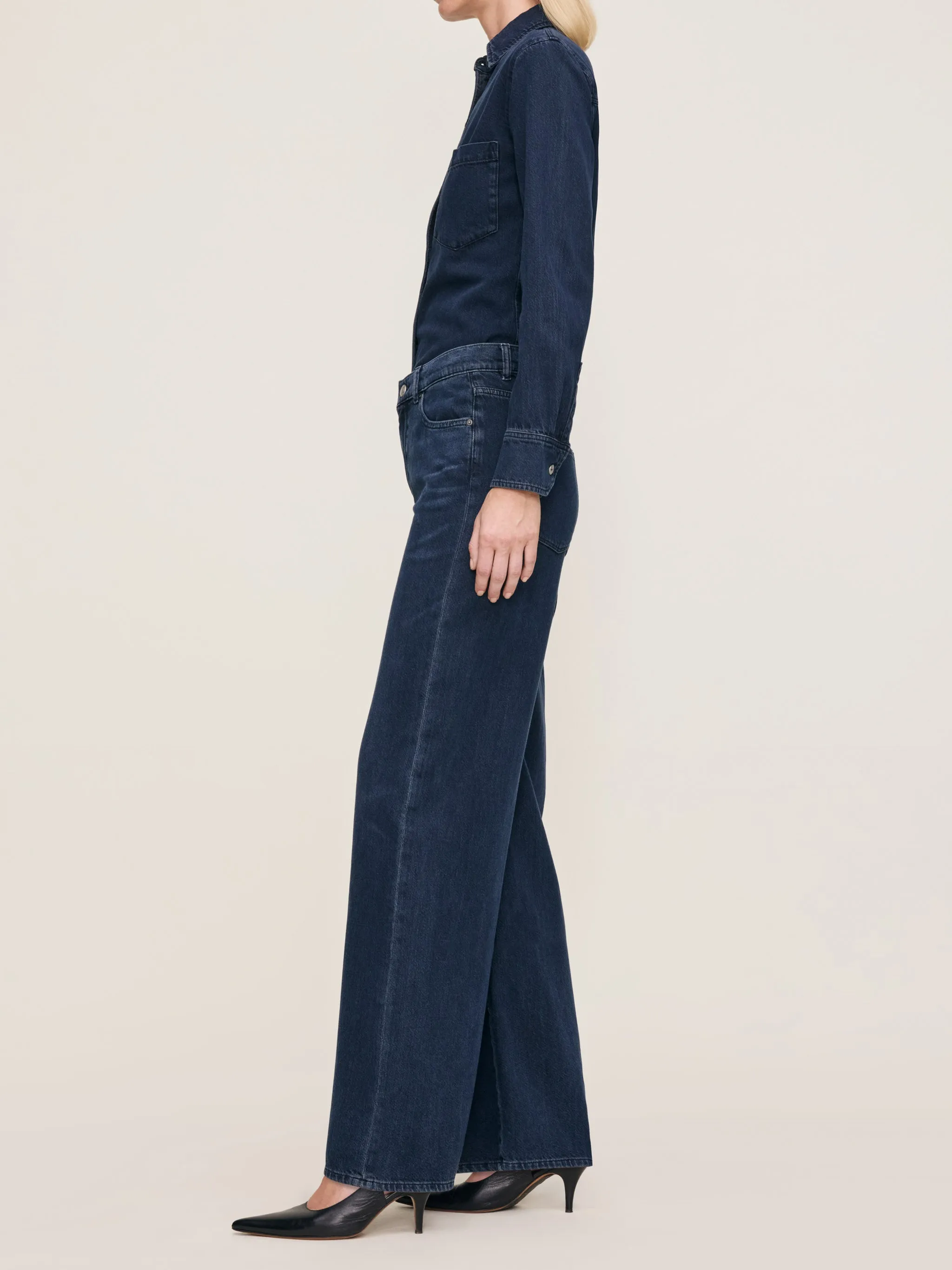 Hepburn Wide Leg High Rise 32" Jeans | Crater Lake sold by DL1961 product image thumbnail 2