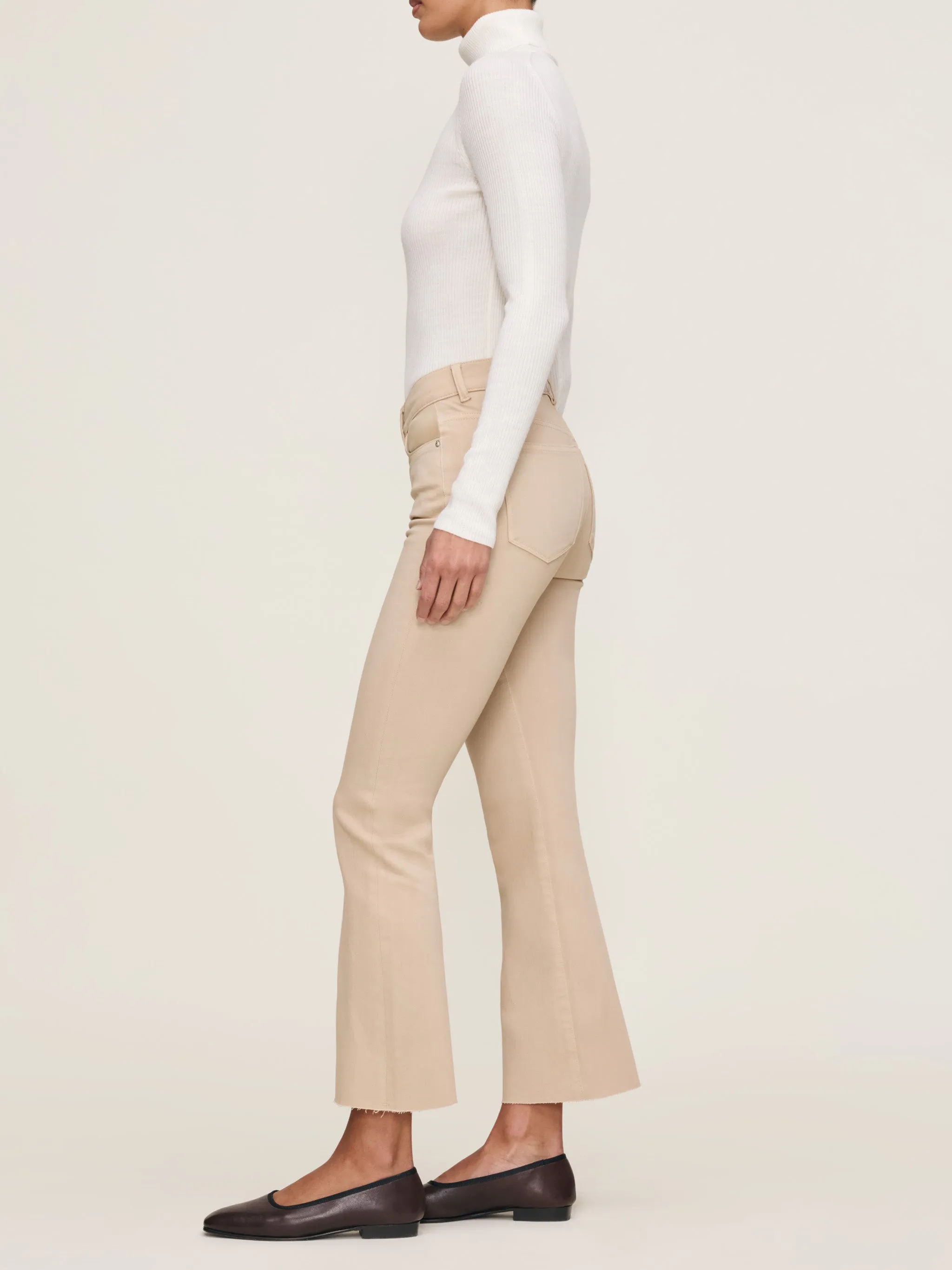 Bridget Boot High Rise Instasculpt™ Crop Jeans | Almond sold by DL1961 product image thumbnail 2