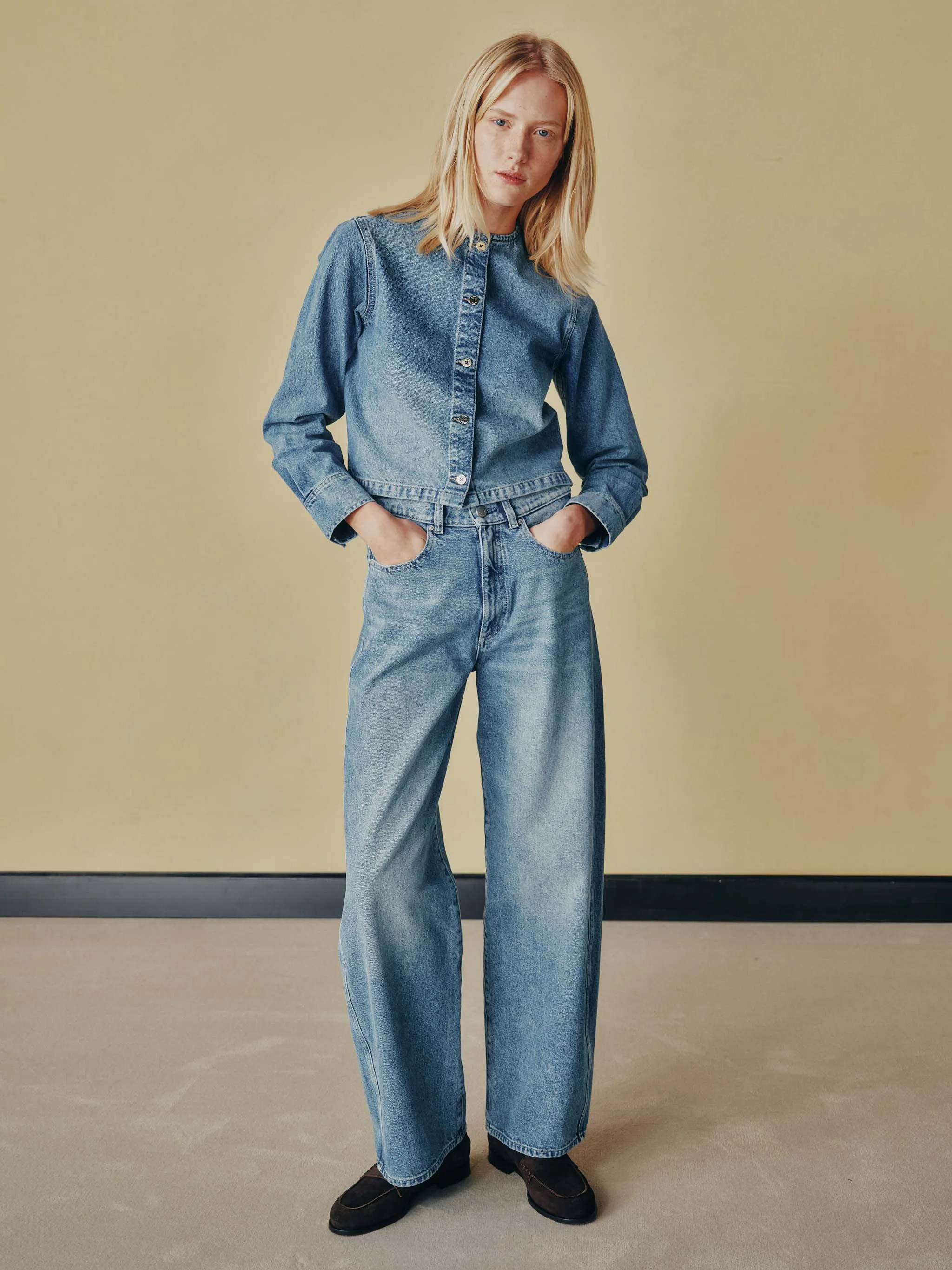 Taylor Relaxed Barrel Ultra High Rise 31" Jeans | Salt Lake sold by DL1961