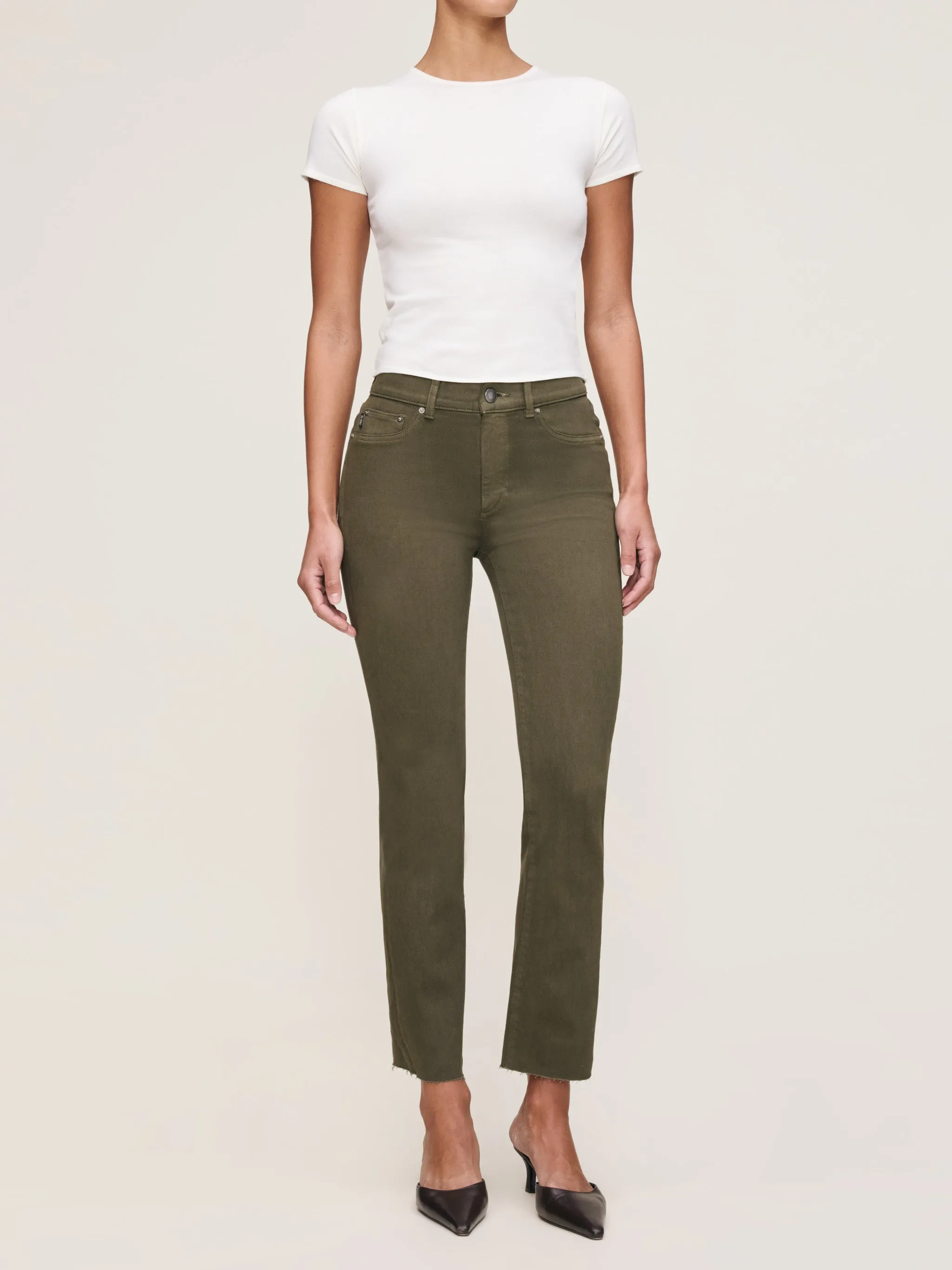 Mara Straight Mid Rise Instasculpt™ Ankle Jeans | Trellis sold by DL1961 product image thumbnail 2