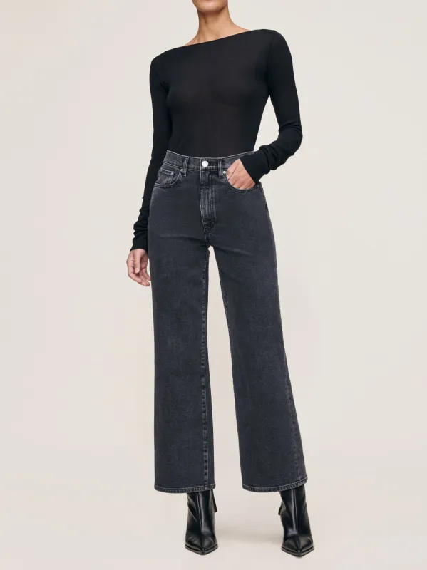 Karmine Refined Wide Leg High Rise 28" Jeans | Nightshade sold by DL1961