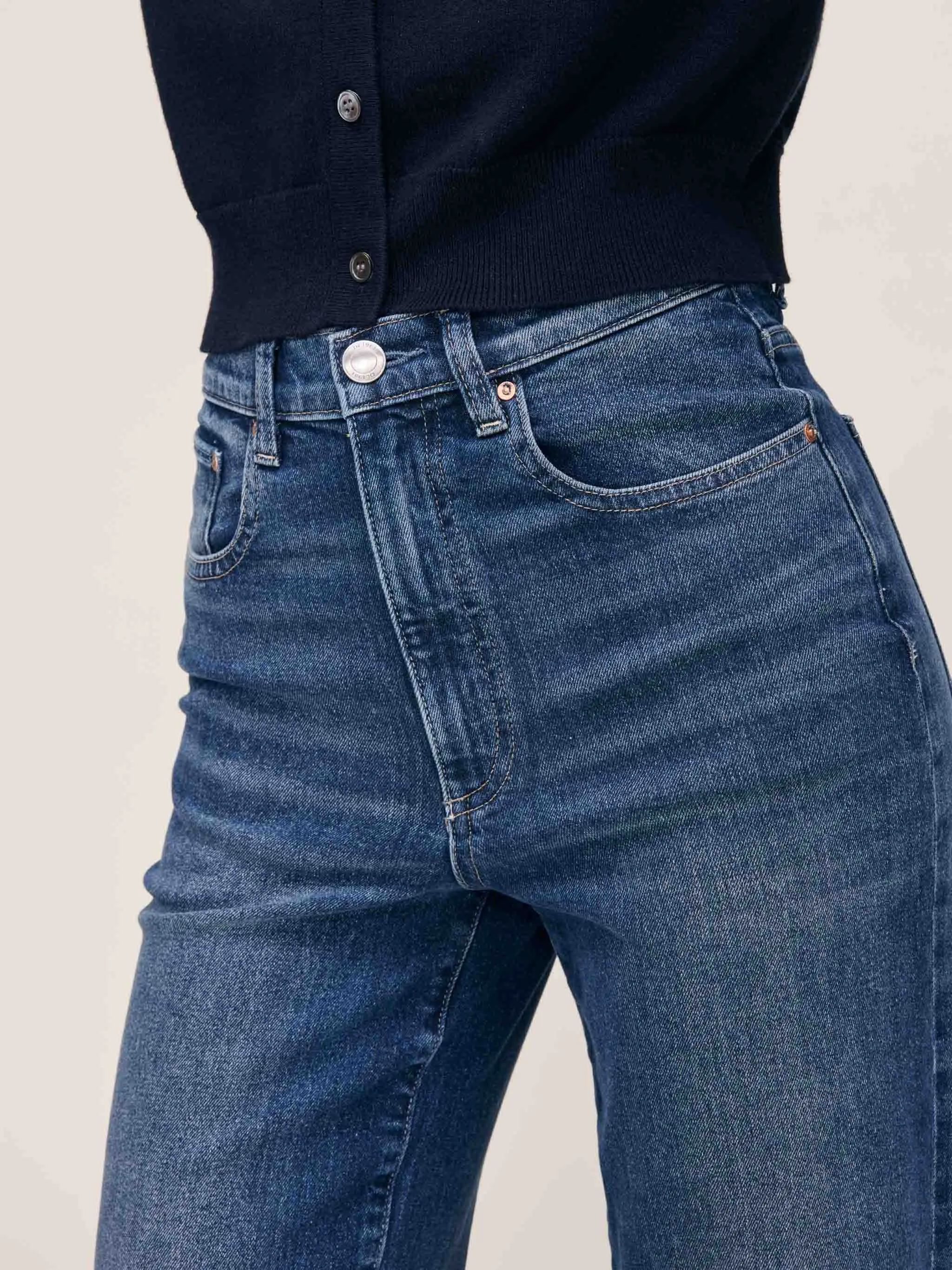 Karmine Refined Wide Leg High Rise 28" Jeans | Clearwater sold by DL1961 product image thumbnail 5