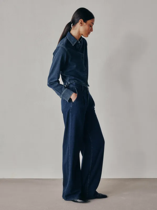 Isabel Wide Leg 31.5" Jeans | Rain Storm sold by DL1961