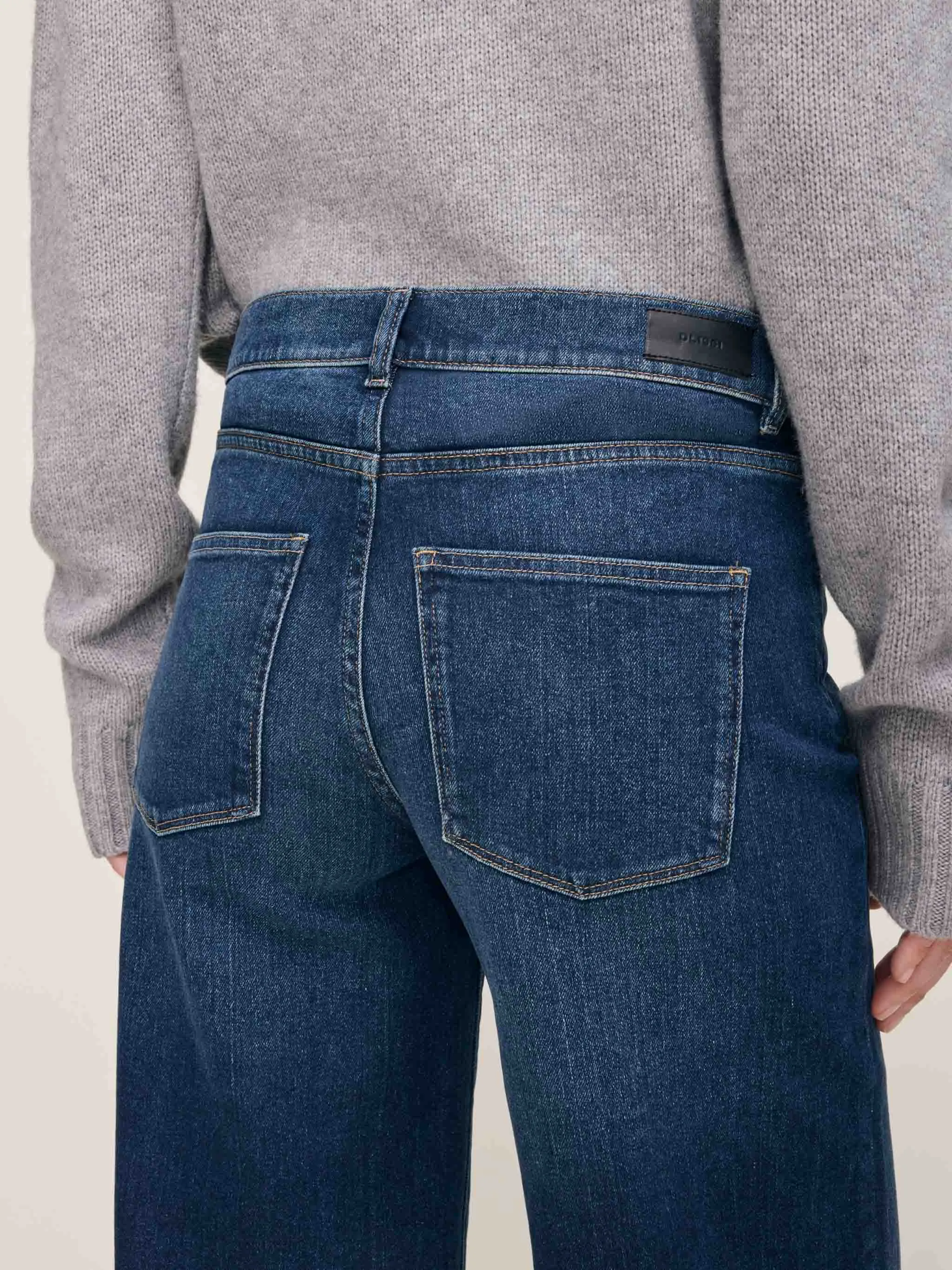 Hepburn Wide Leg Mid Rise 32" Jeans | Boardwalk Cuffed sold by DL1961 product image thumbnail 5