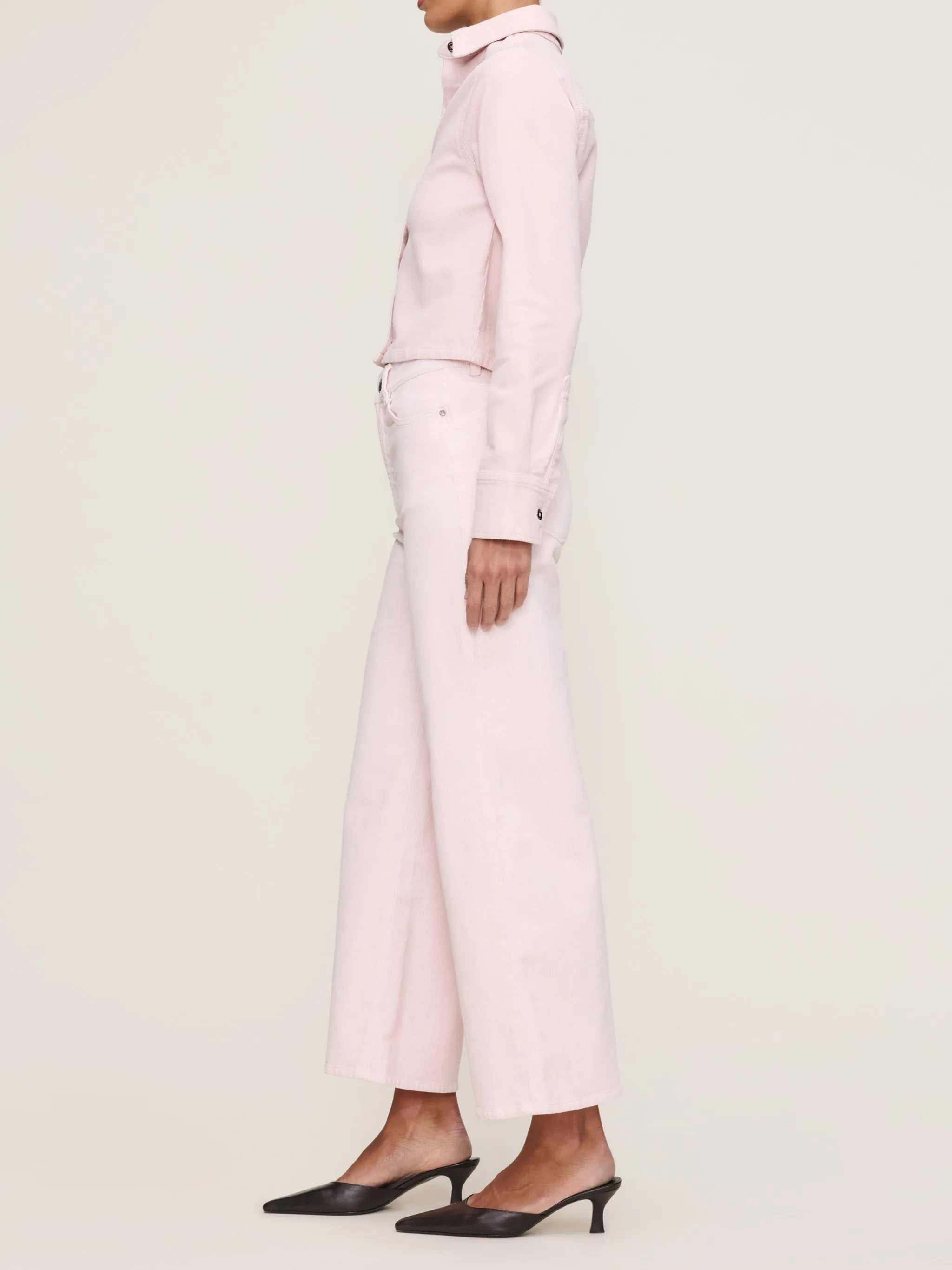Hepburn Wide Leg High Rise Ankle | Powder Pink sold by DL1961 product image thumbnail 2
