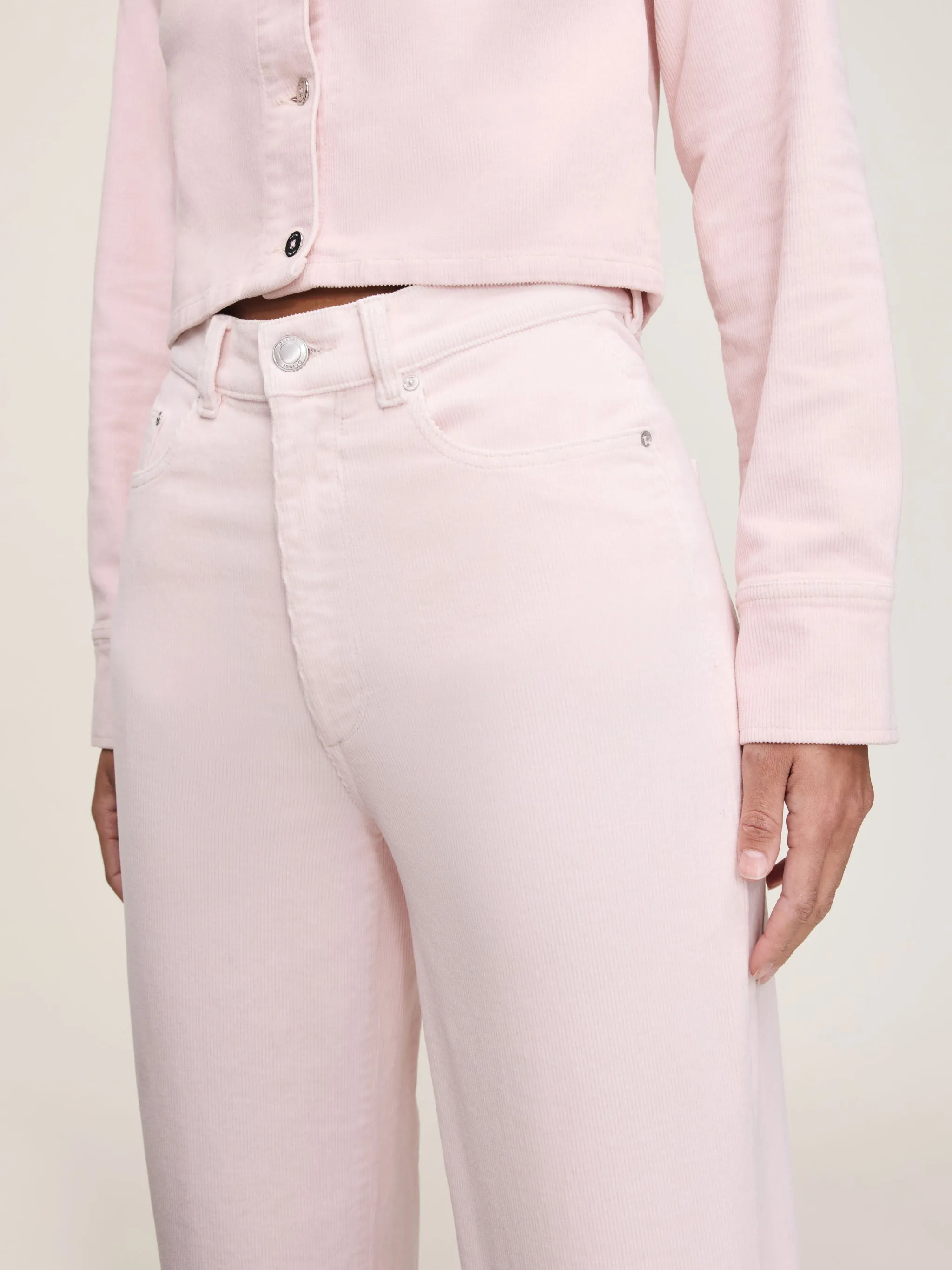 Hepburn Wide Leg High Rise Ankle | Powder Pink sold by DL1961 product image thumbnail 4
