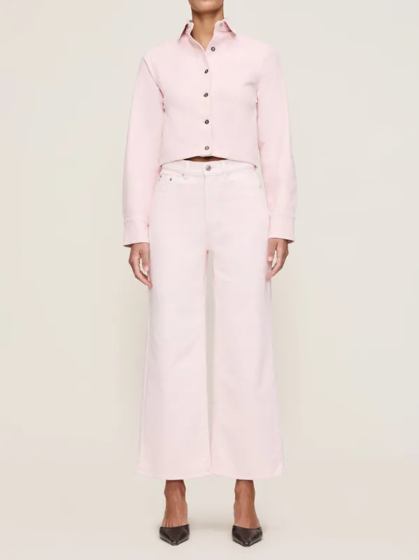Hepburn Wide Leg High Rise Ankle | Powder Pink sold by DL1961