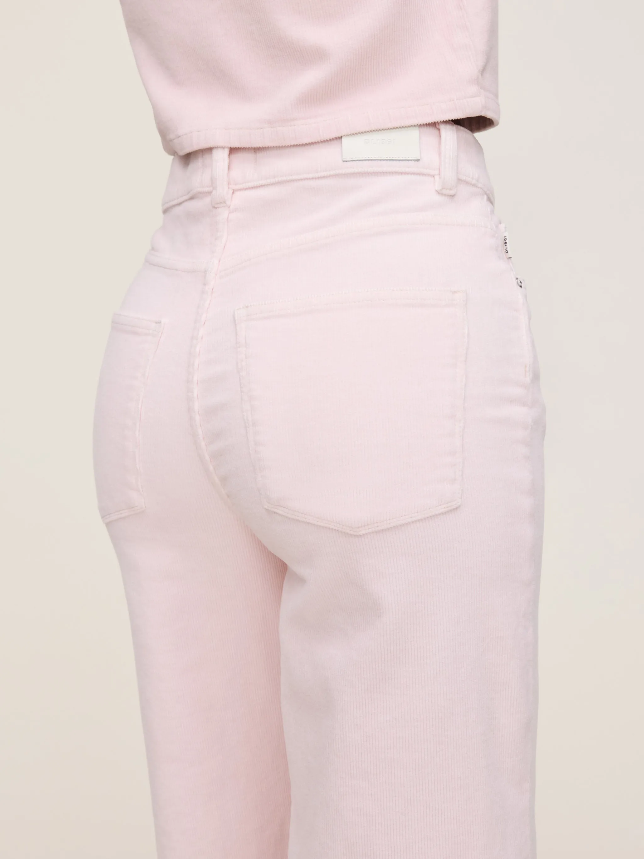 Hepburn Wide Leg High Rise Ankle | Powder Pink sold by DL1961 product image thumbnail 5