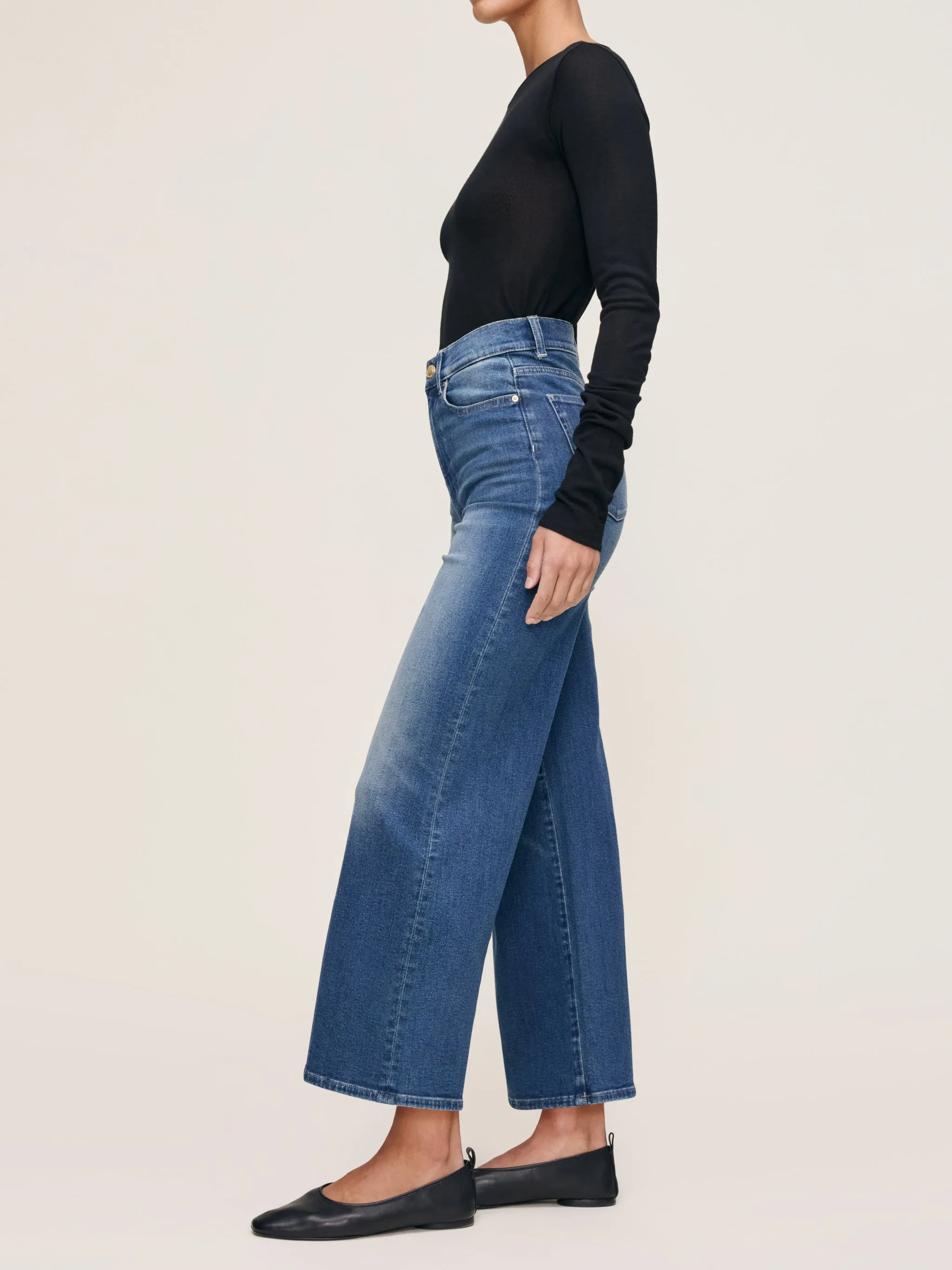 Hepburn Wide Leg High Rise Ankle Jeans | Oceanside sold by DL1961 product image thumbnail 2